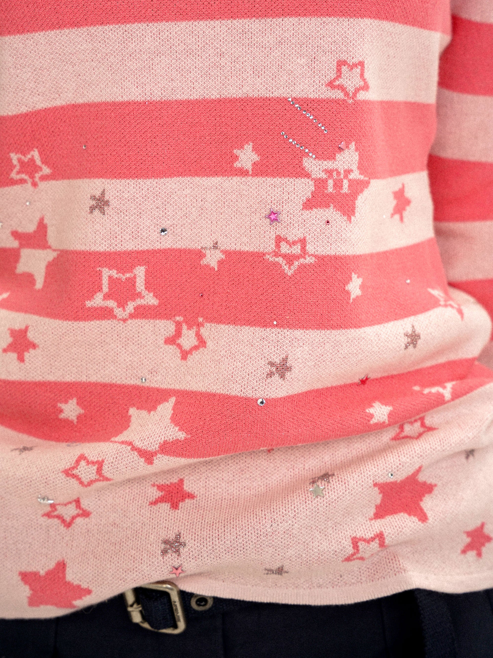 *Star striped knit sweater