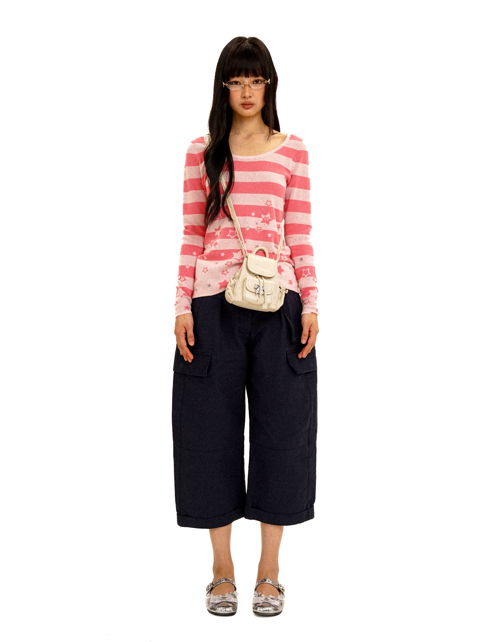 *Star striped knit sweater