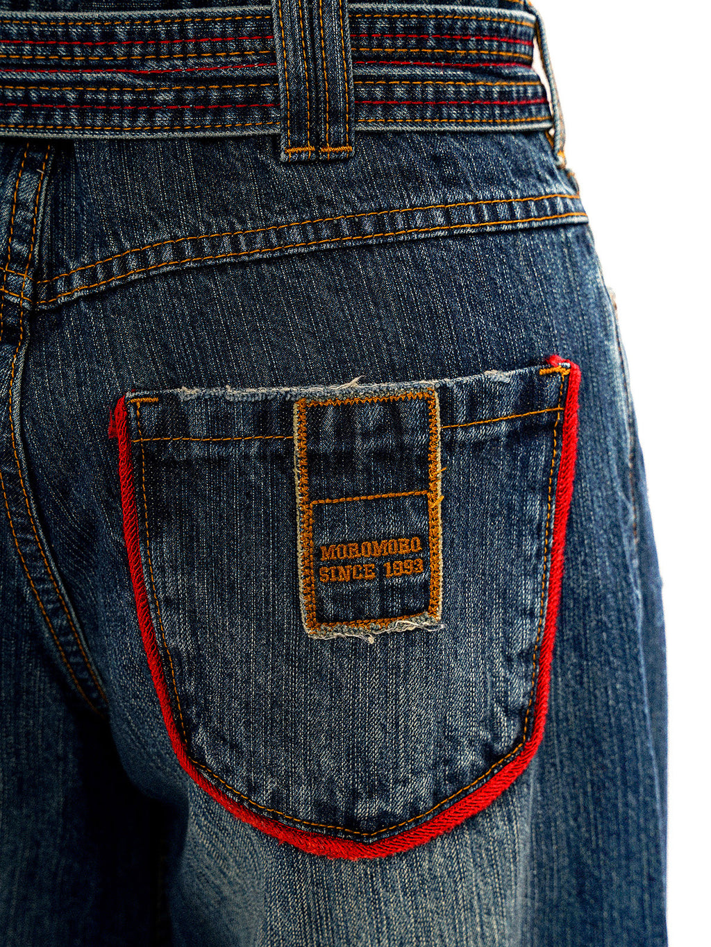 *Colored chain-belt jeans