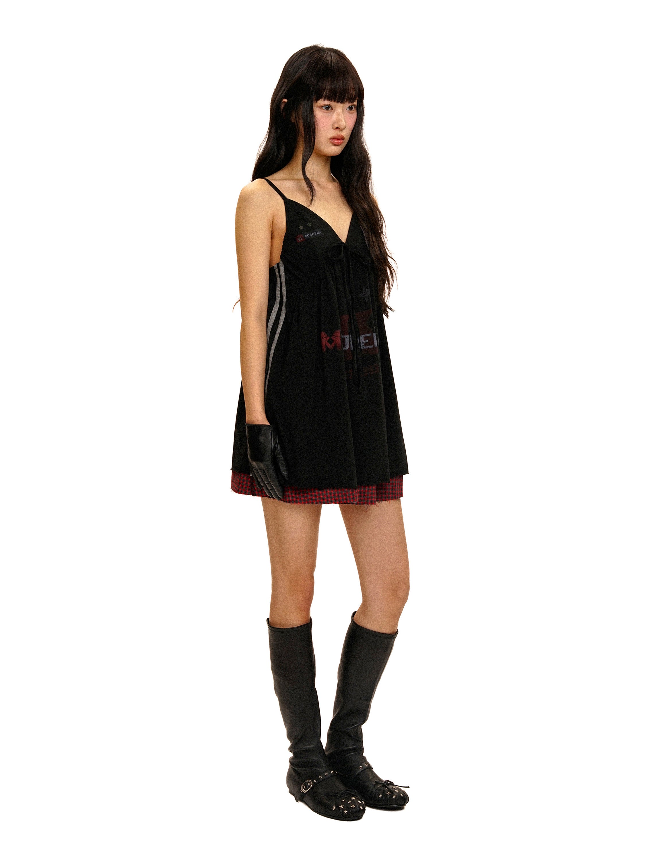 *College Friendship Match Home Court Double Layer Dress