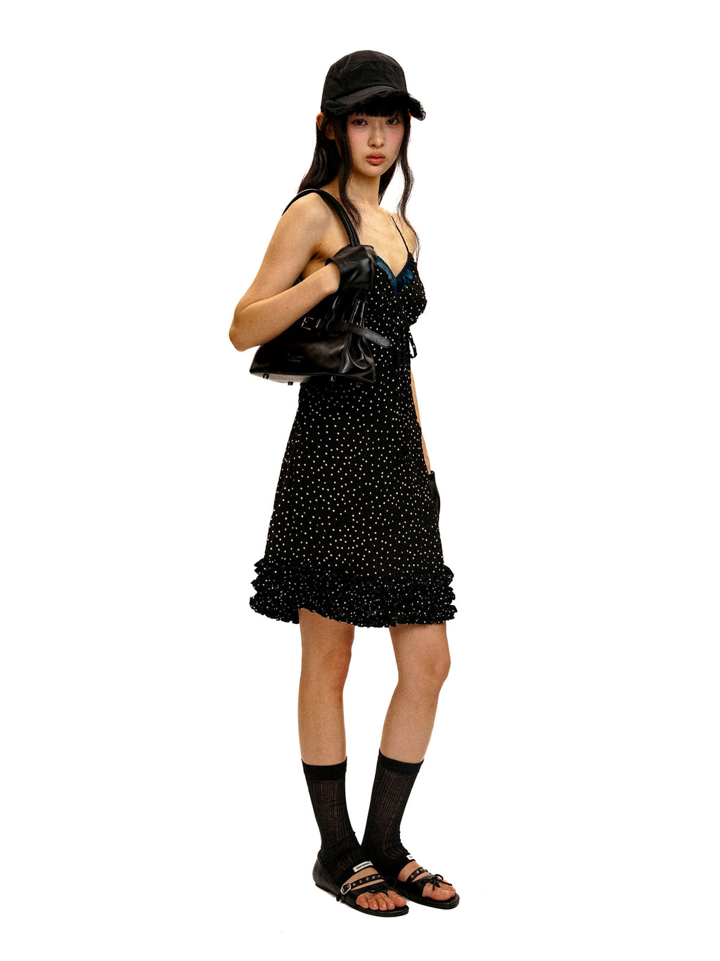*Polka dot lace dress