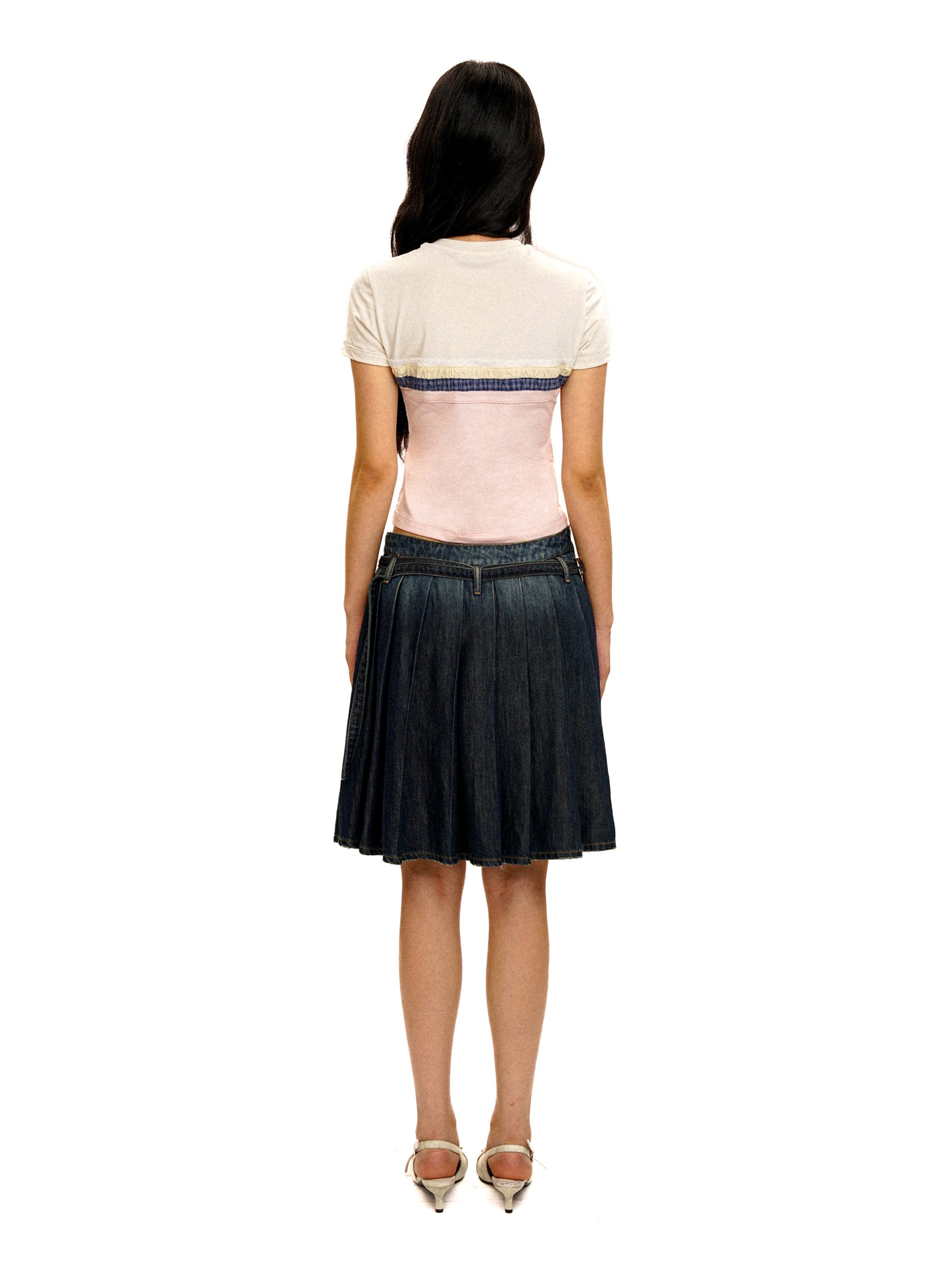 *Spliced short T-shirt