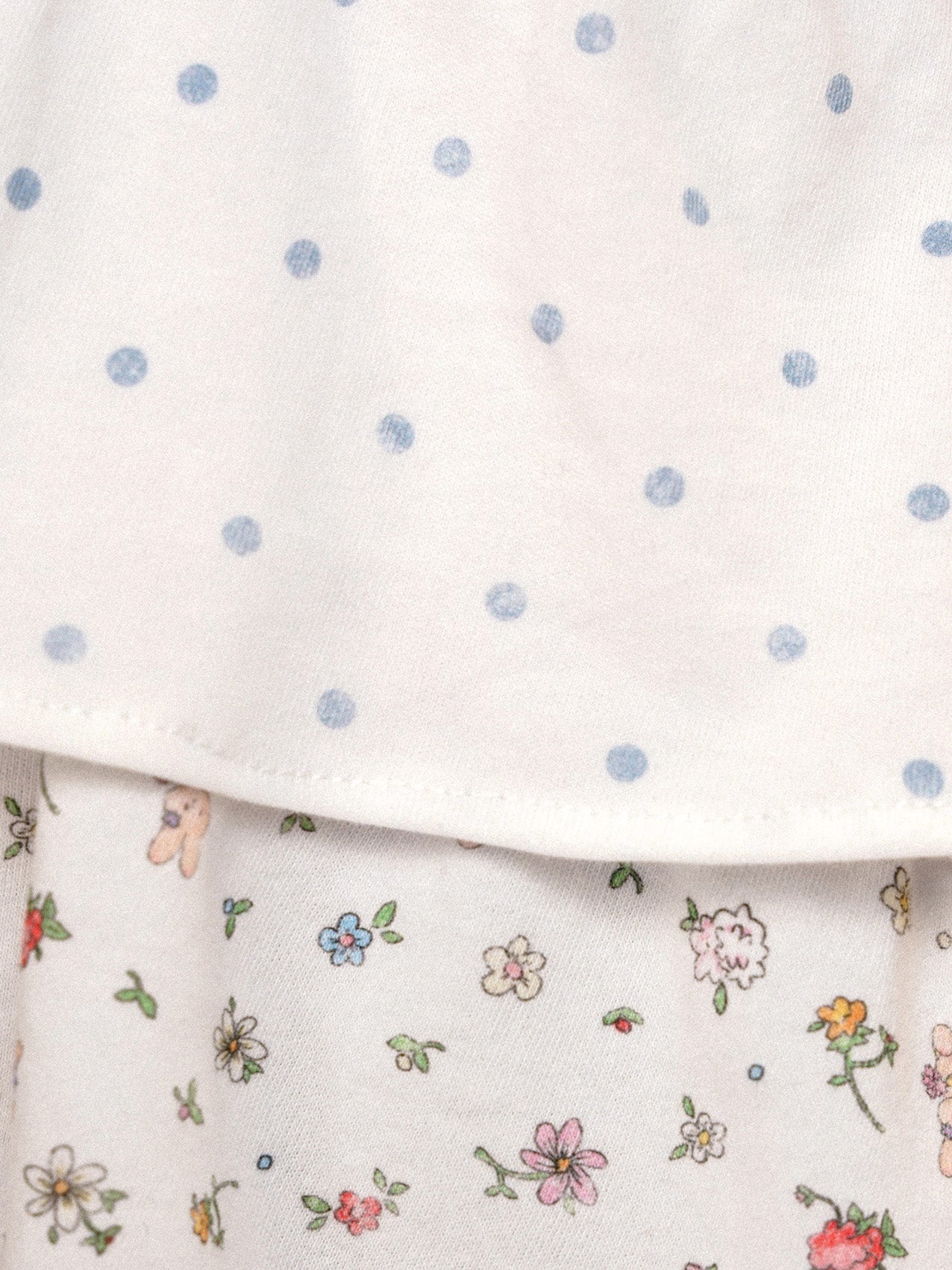 *Layered floral polka dot halter neck strap