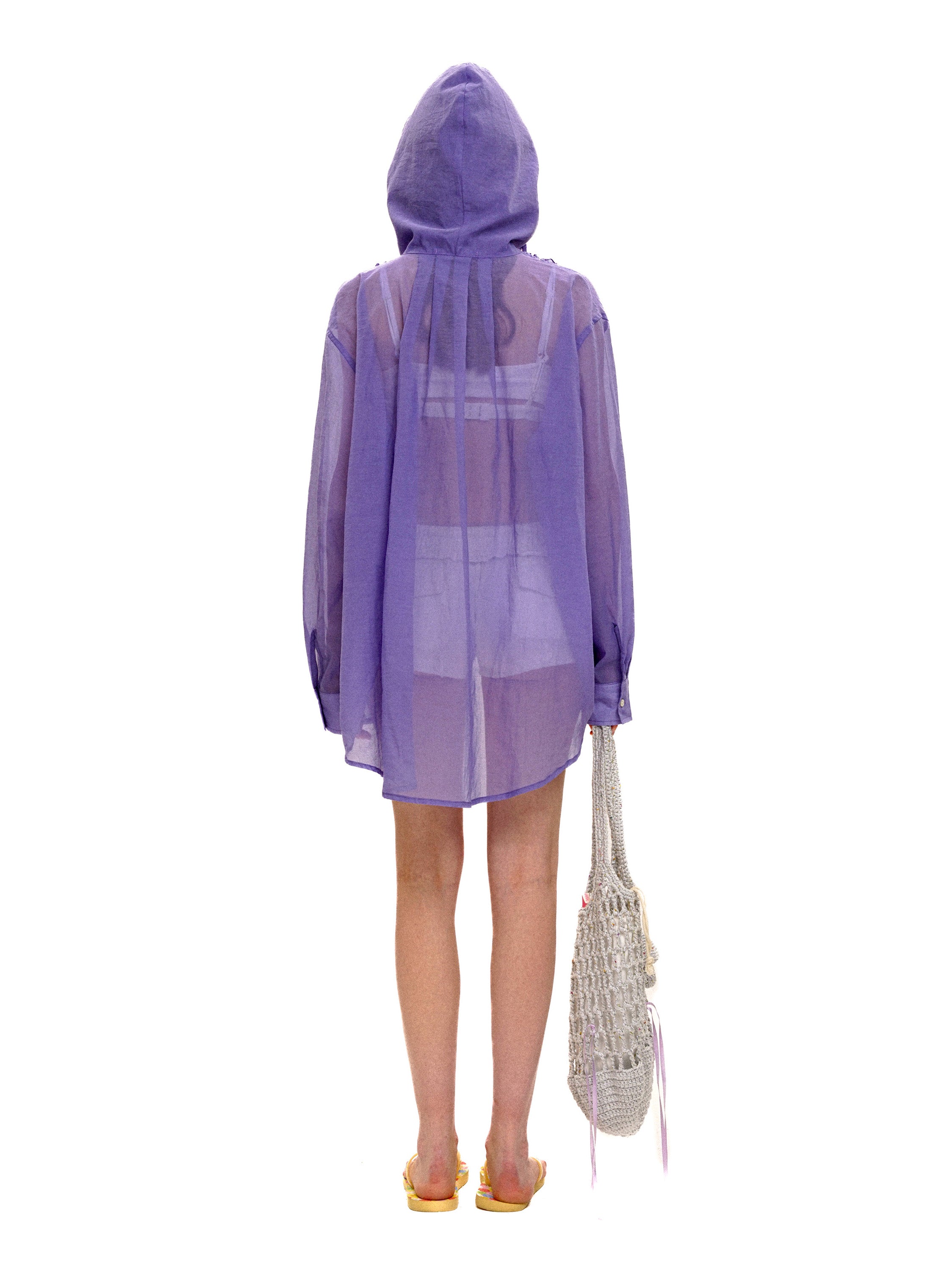 *Ruffled hooded shirt