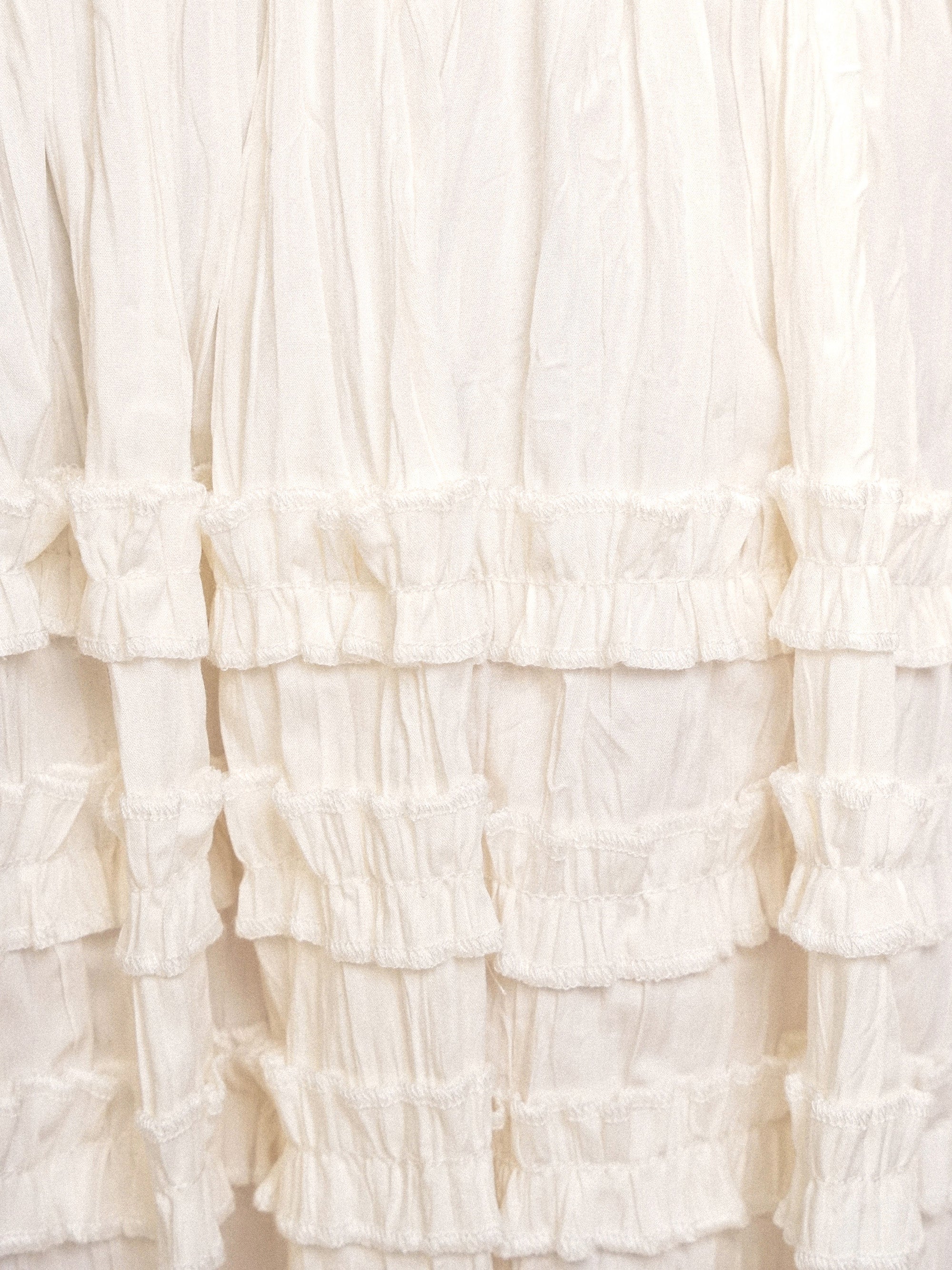 *Textured pleated lace tulip skirt