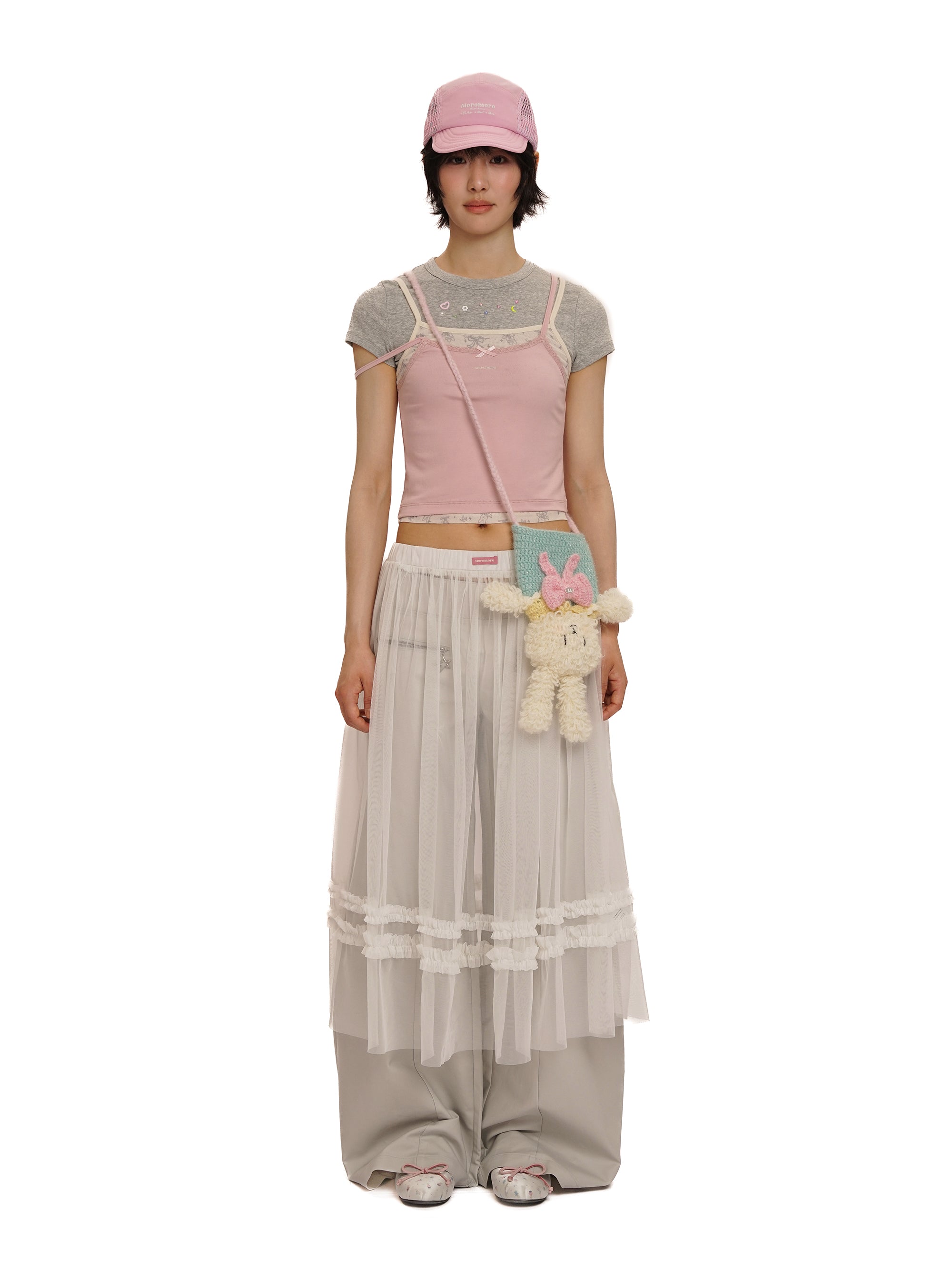 *Faux three-piece bow rhinestone short T-shirt