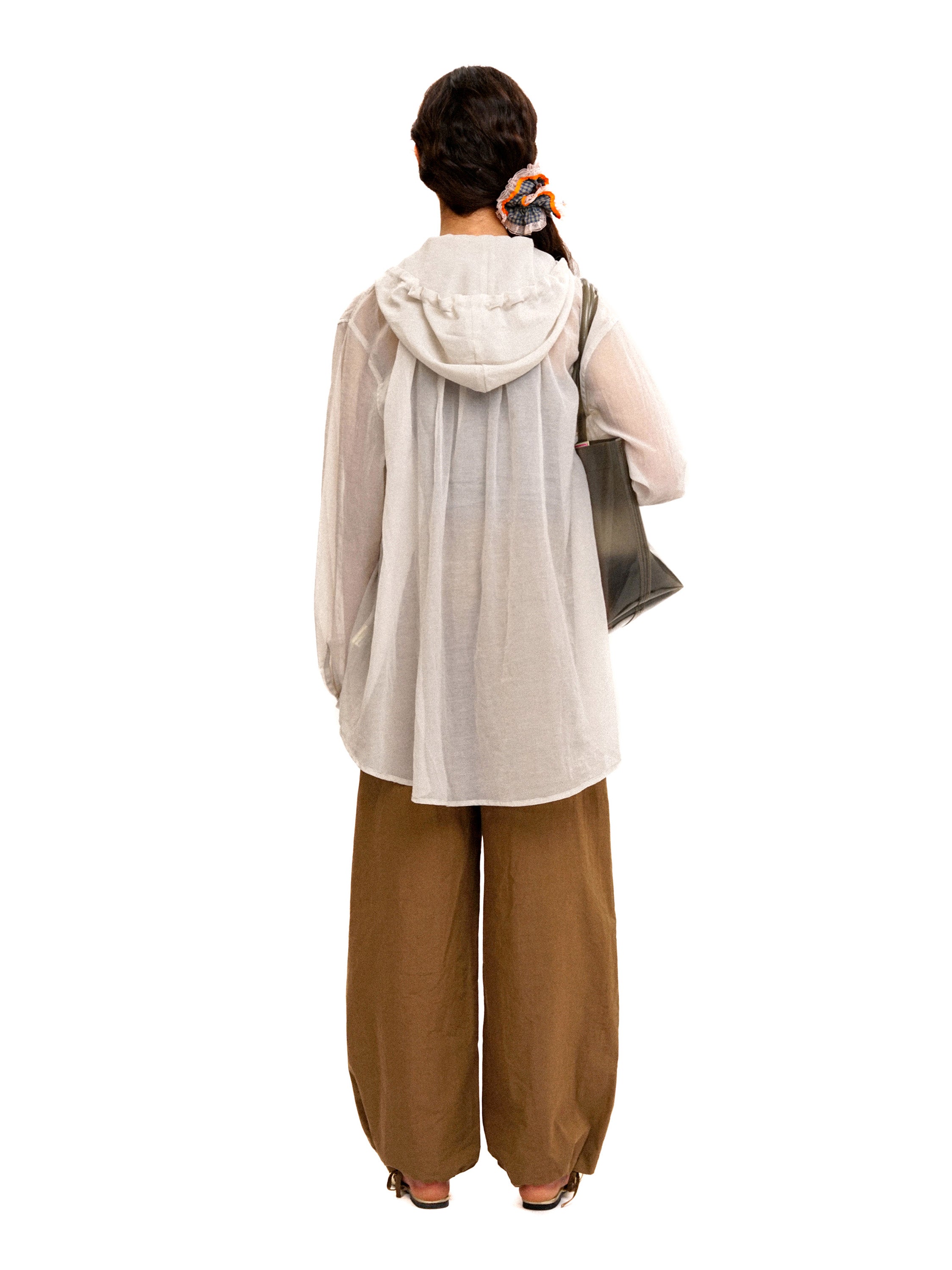 *Ruffled hooded shirt