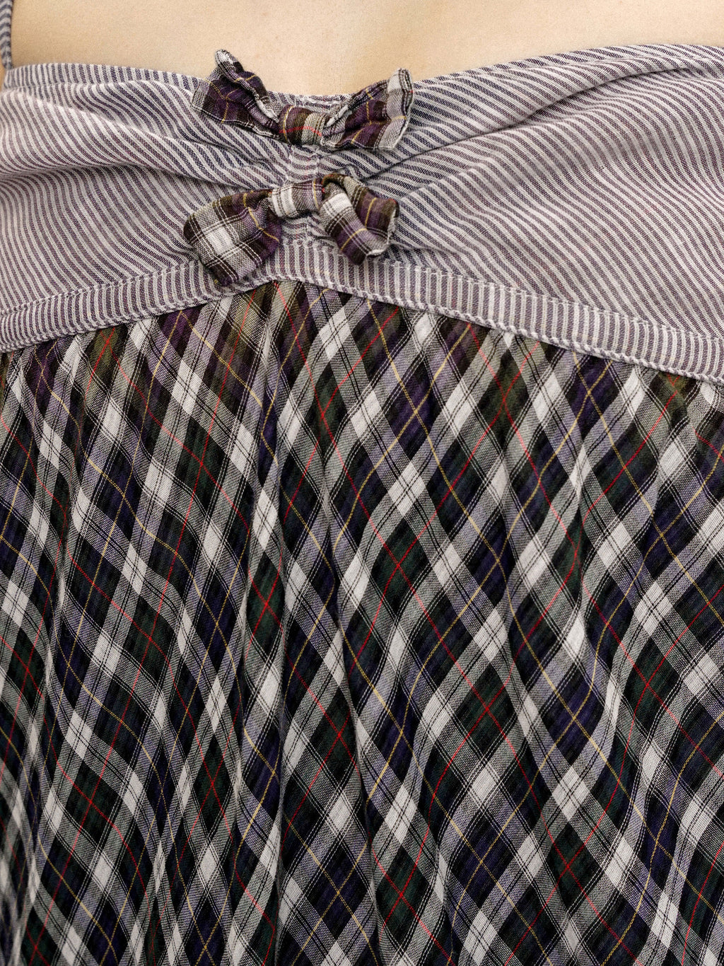 *Plaid suspender dress
