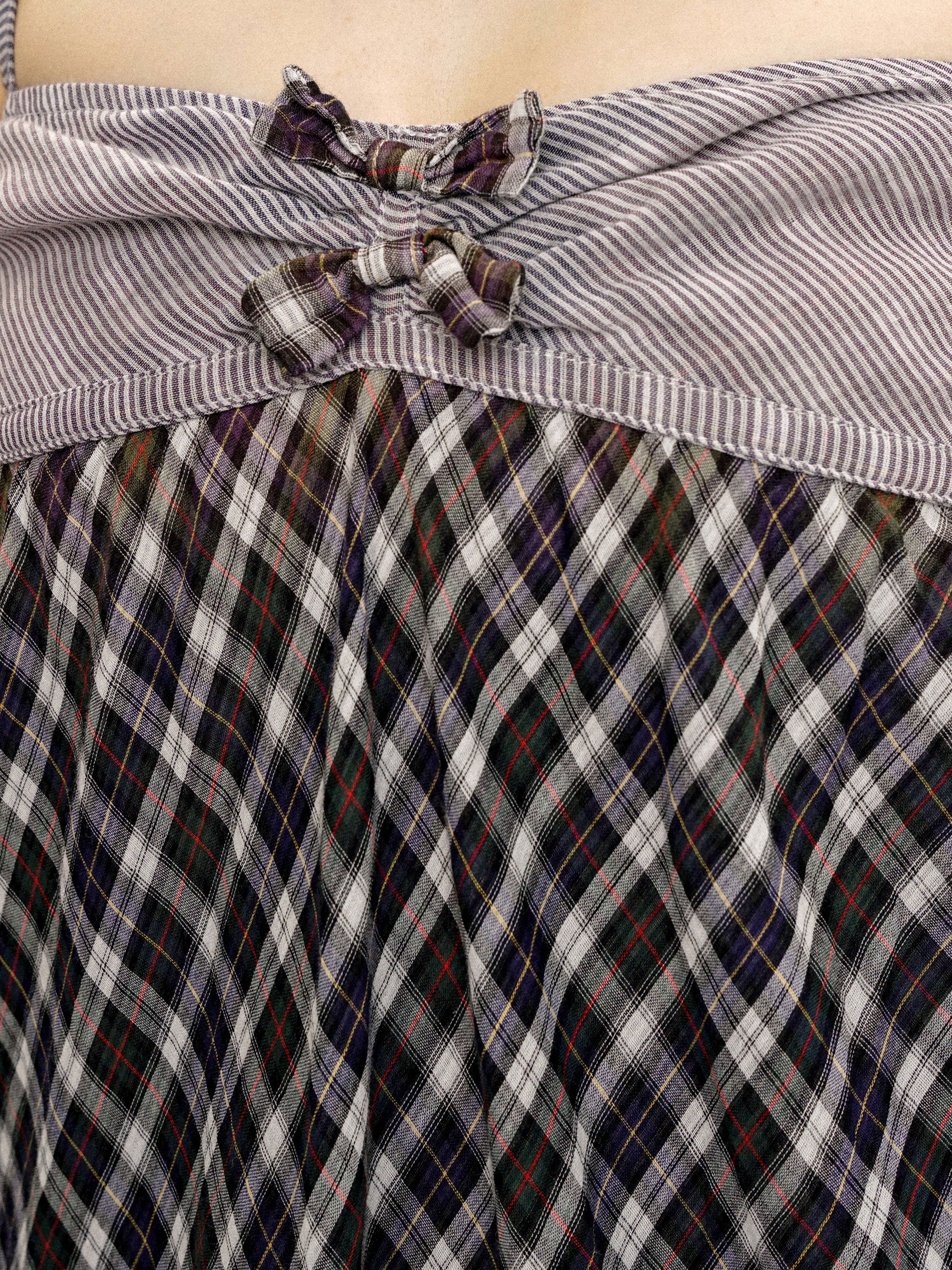 *Plaid suspender dress