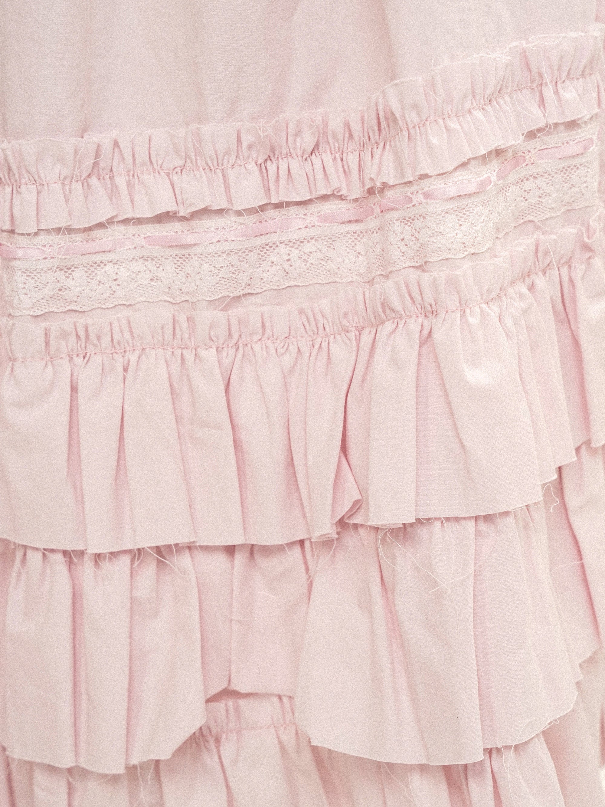 *Ruffled tiered midi skirt