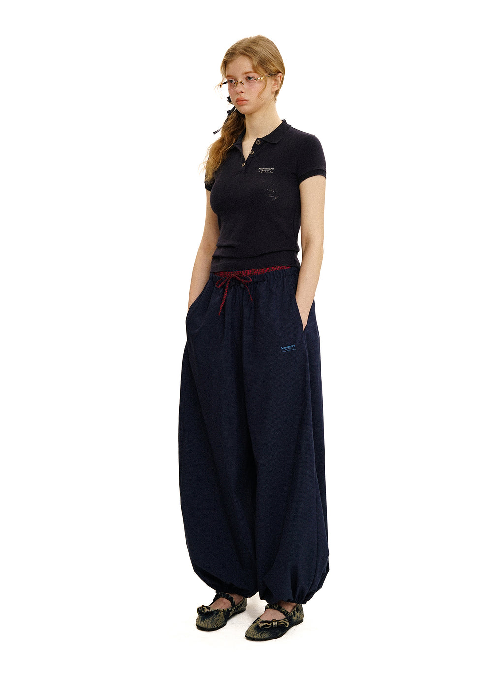 *Casual three-piece lantern pants