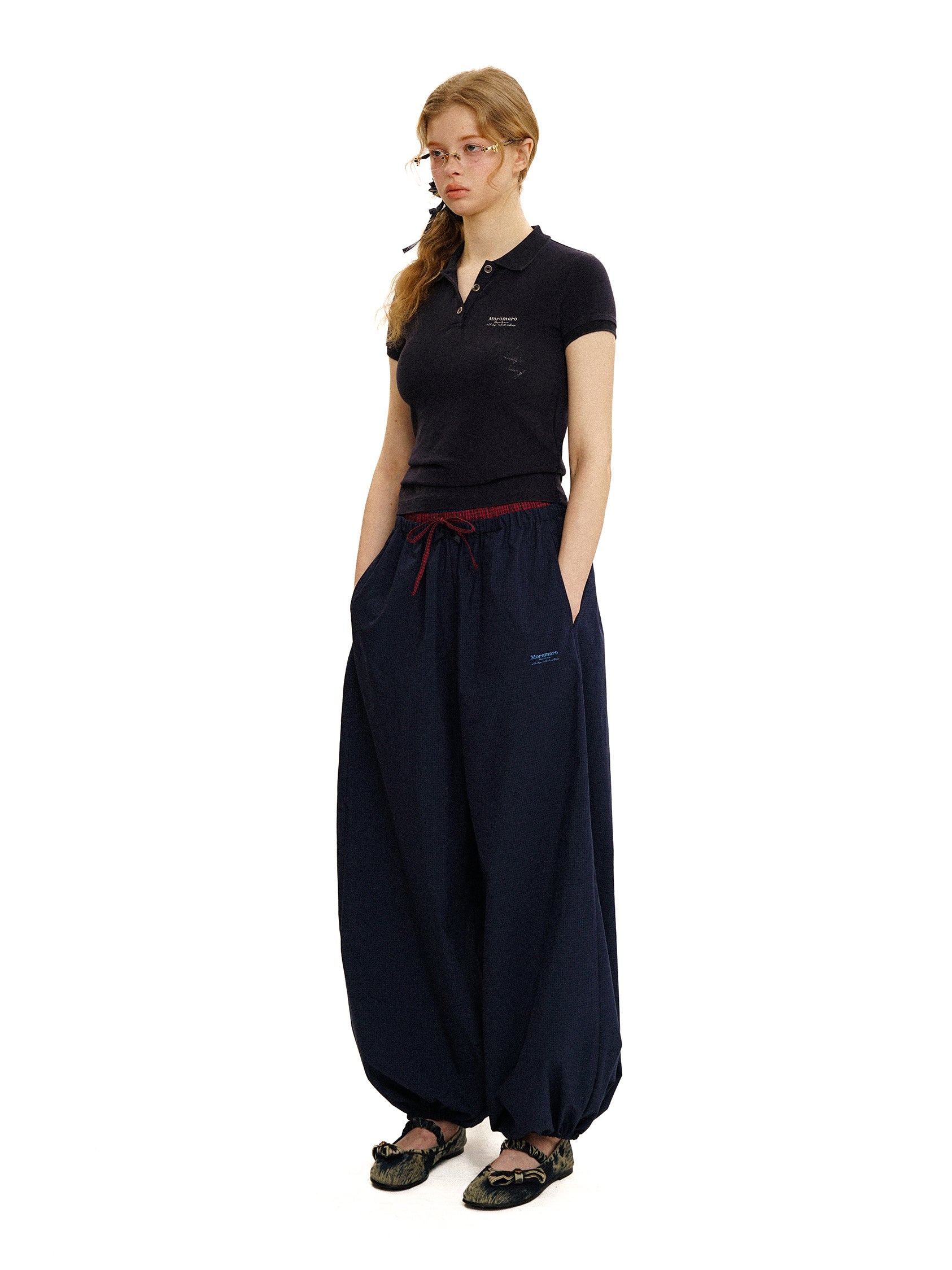 *Casual three-piece lantern pants