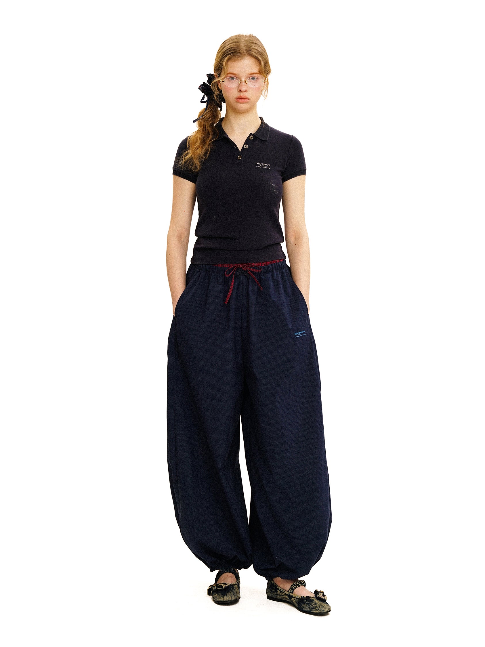 *Casual three-piece lantern pants
