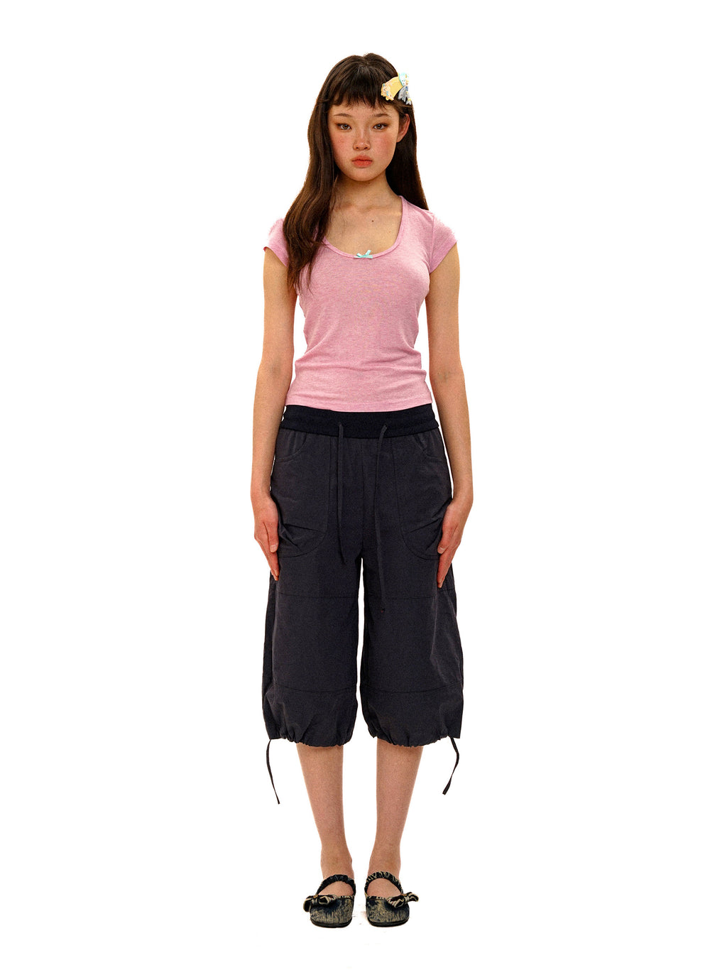 *Tencel lace T-shirt
