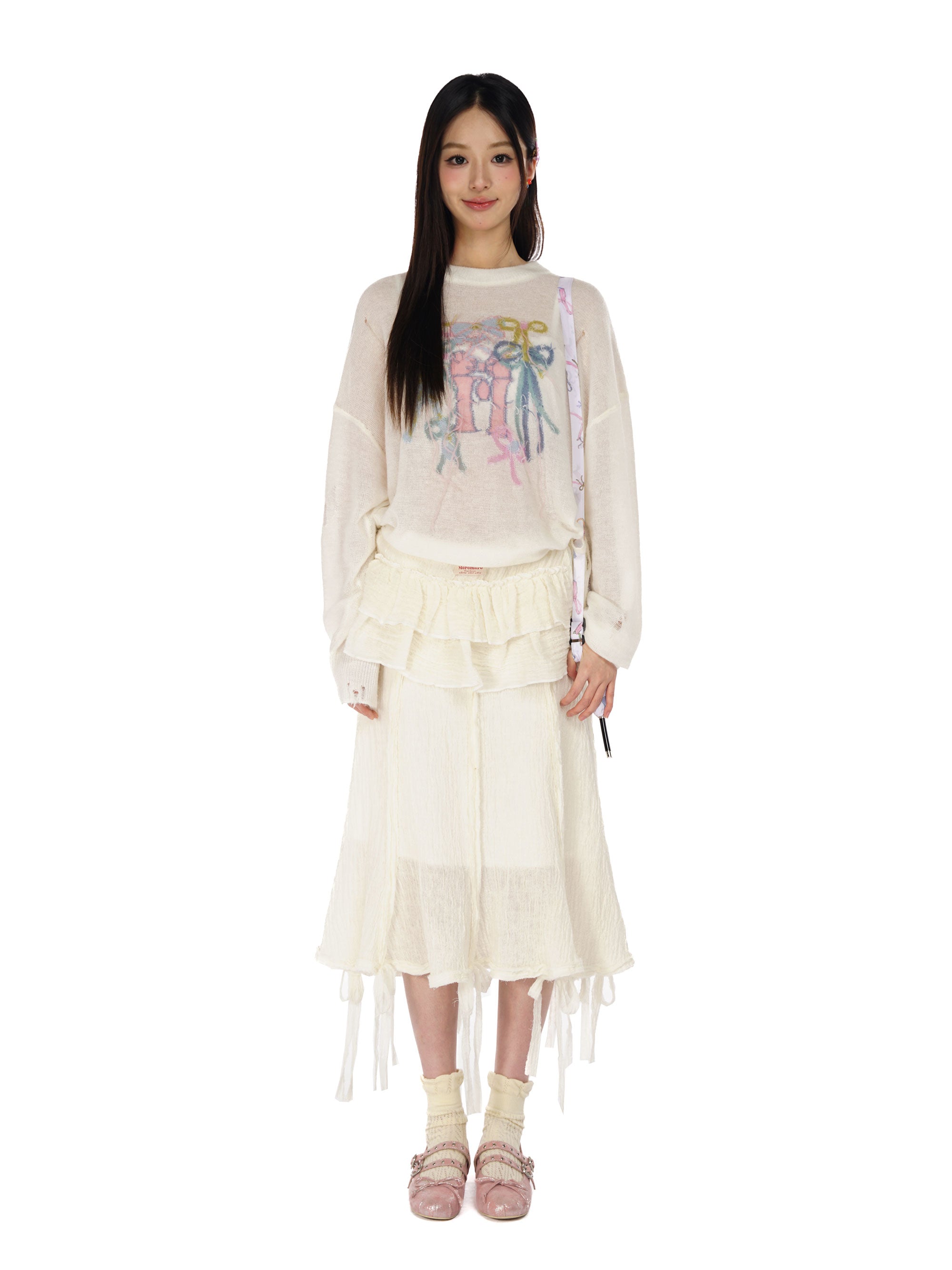 *Bow-tie round neck sweater