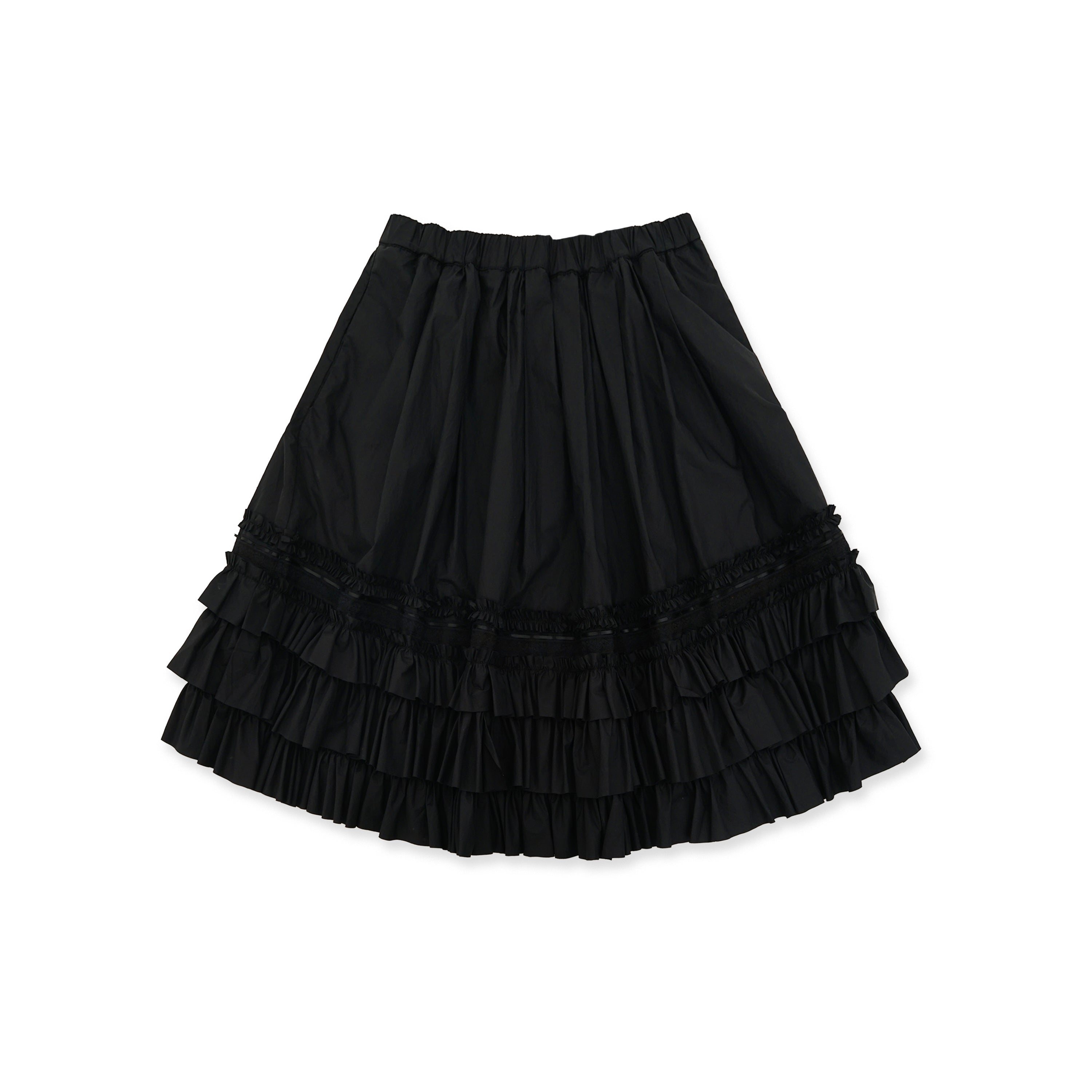 *Multi-layered lace cake skirt