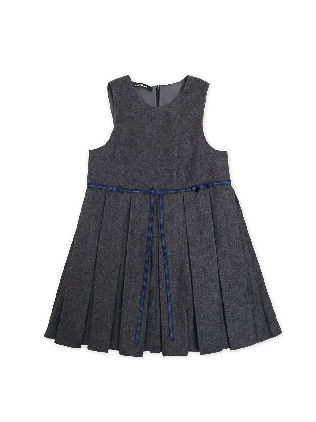 *Pleated bow-knot vest dress