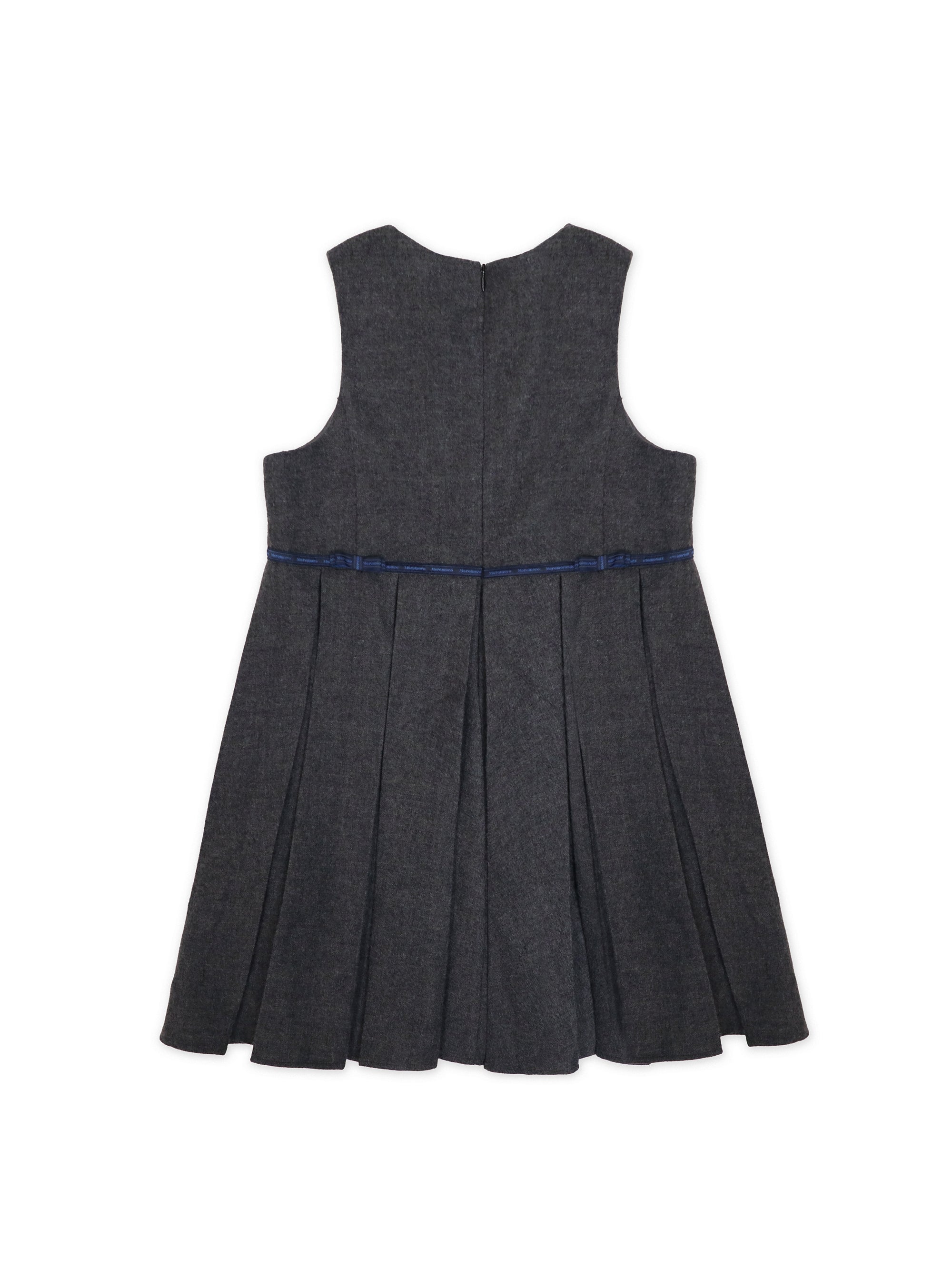 *Pleated bow-knot vest dress