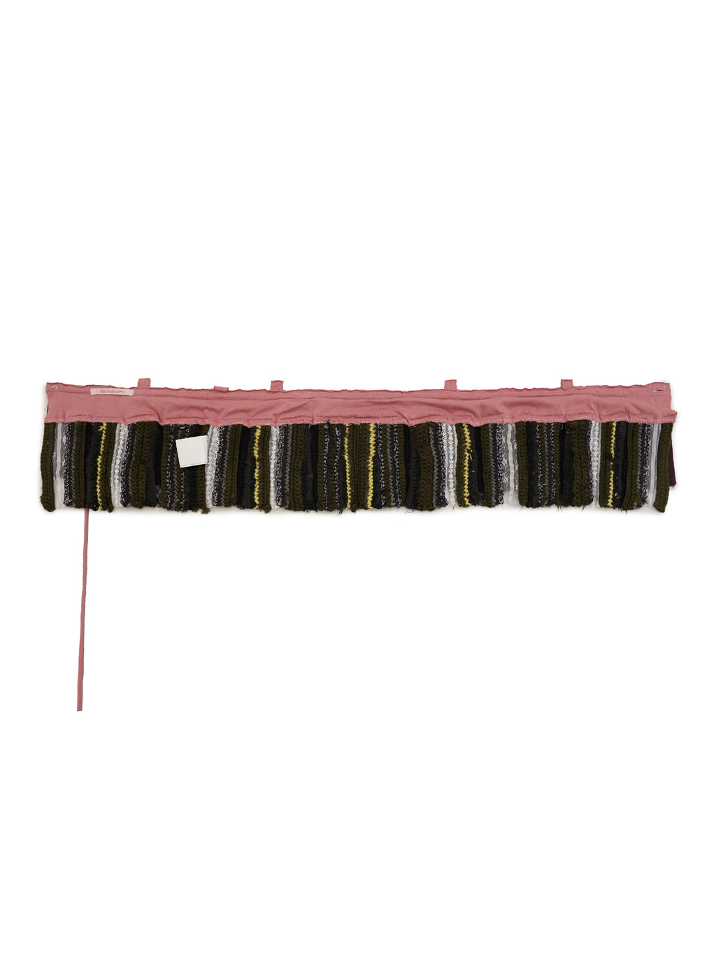 *Hand-crocheted striped wool pleated skirt