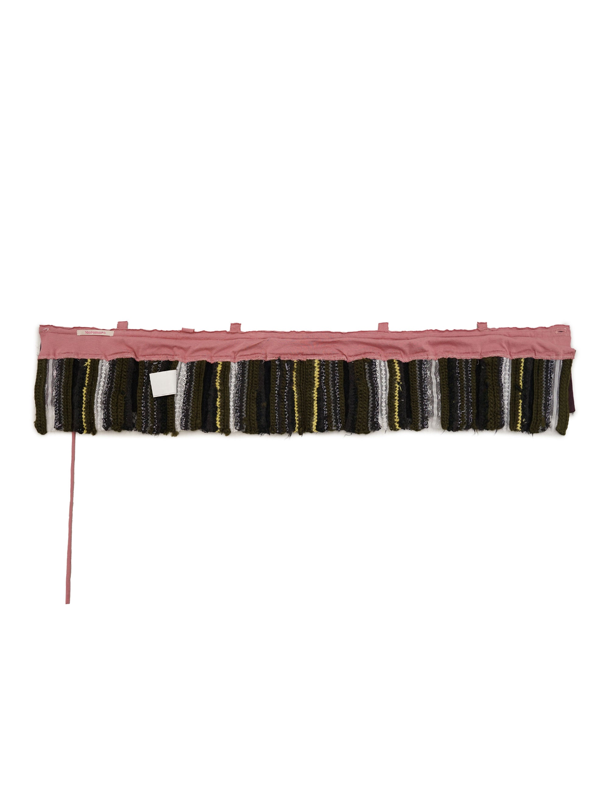 *Hand-crocheted striped wool pleated skirt