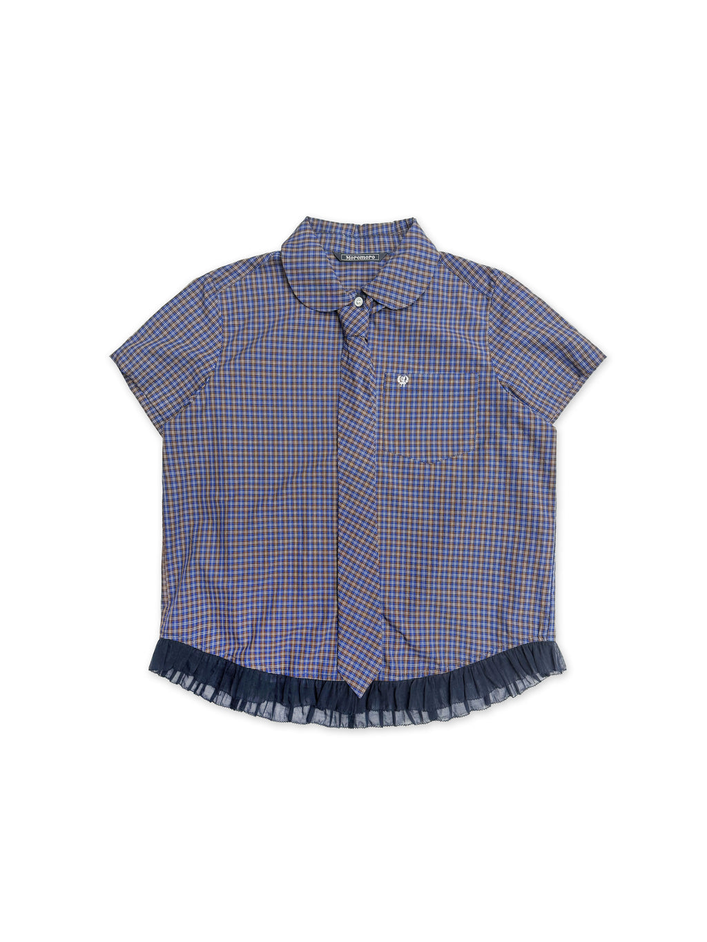 *Peter Pan collar lace short-sleeved shirt