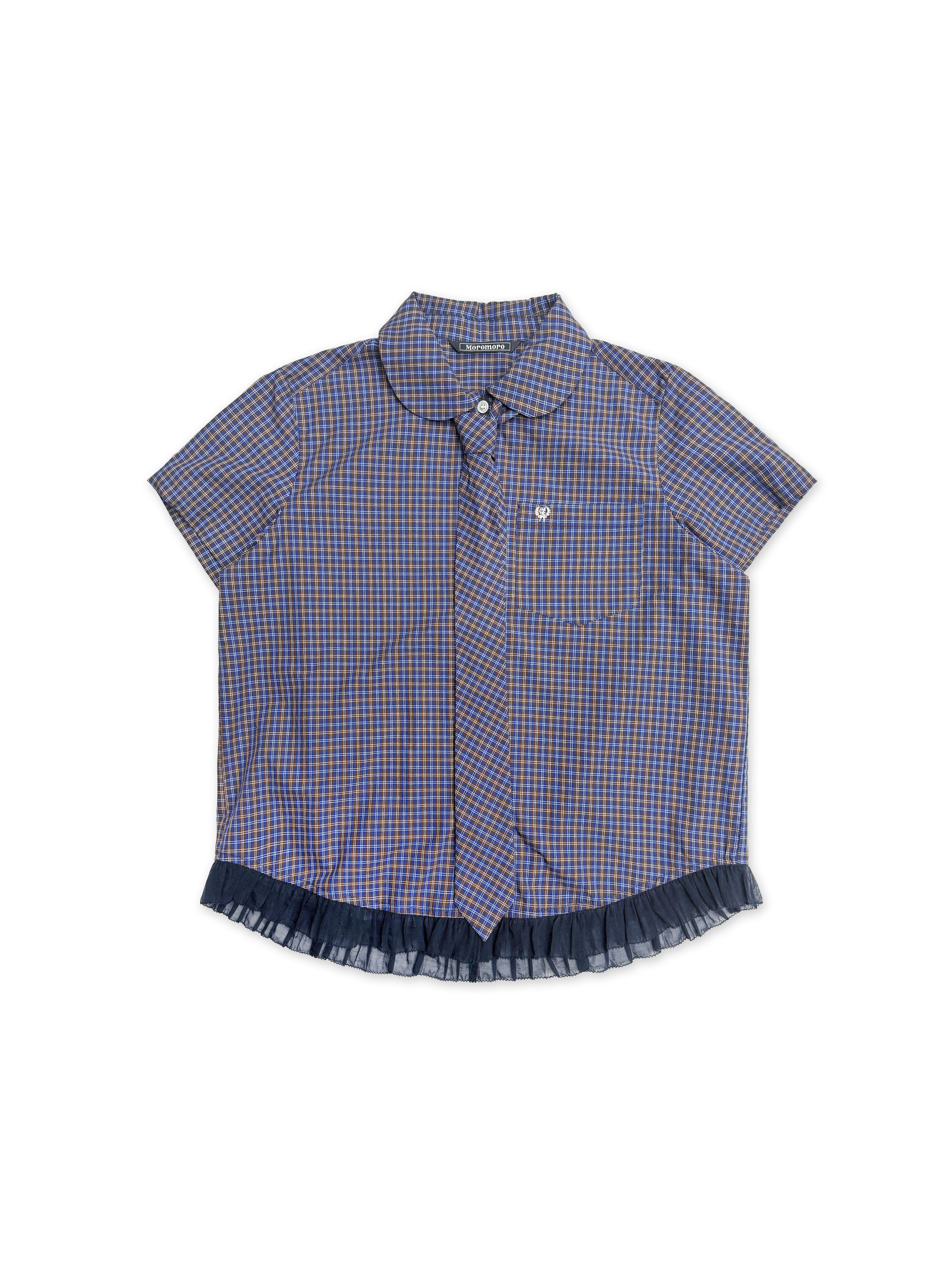 *Peter Pan collar lace short-sleeved shirt