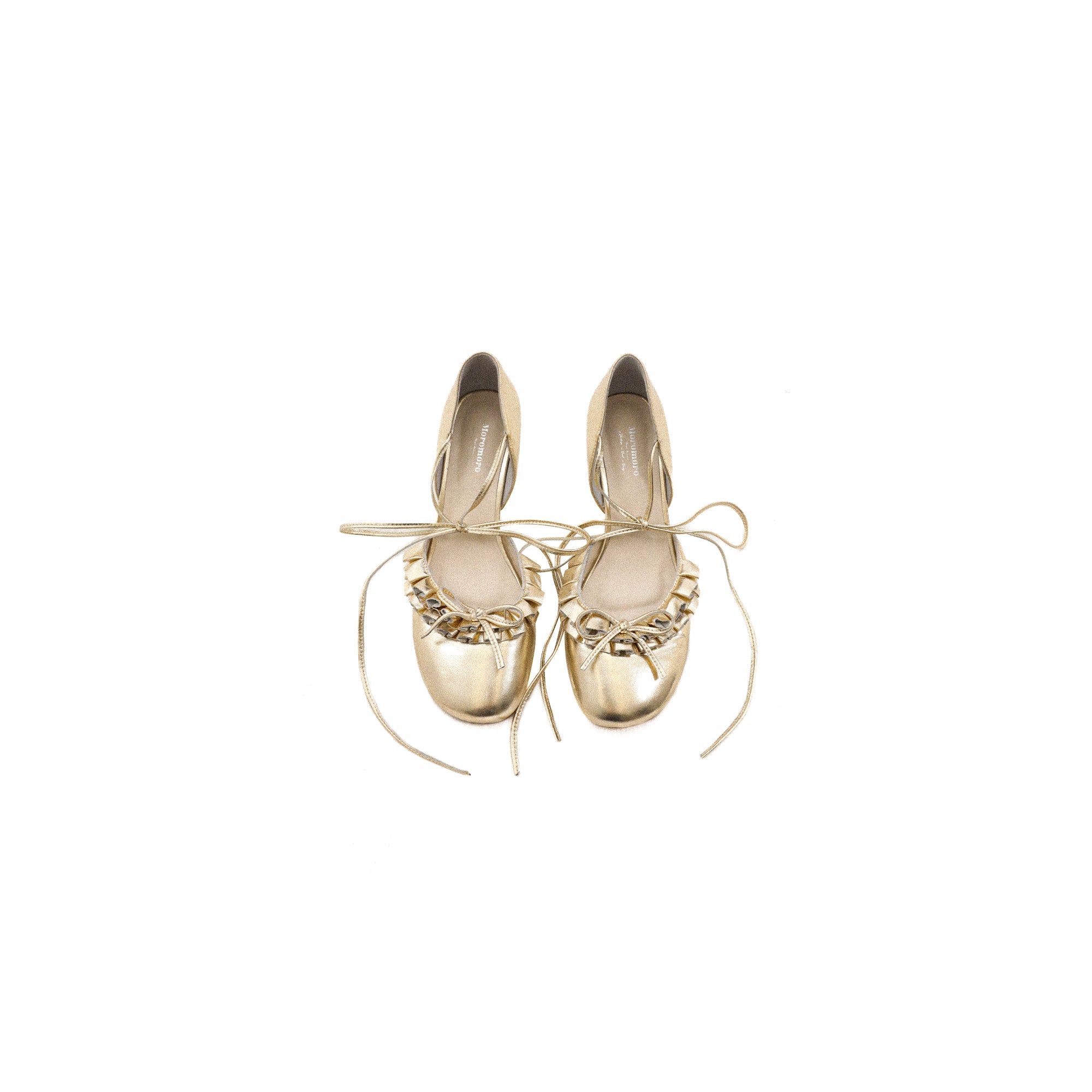 *Ruffled bow high-heeled strappy shoes