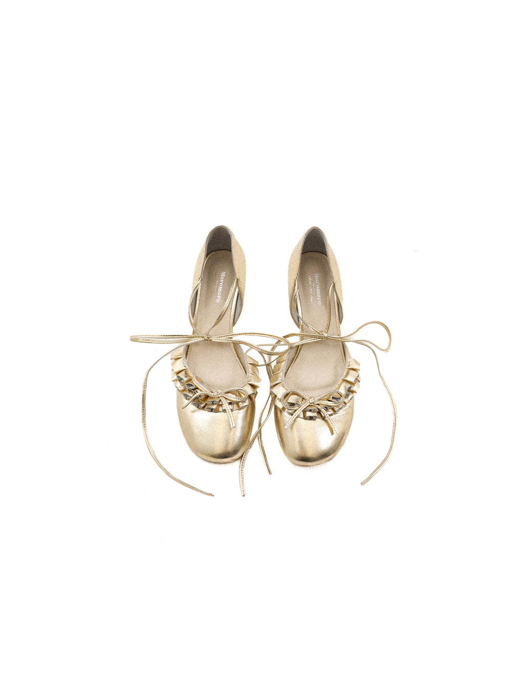 *Ruffled bow high-heeled strappy shoes