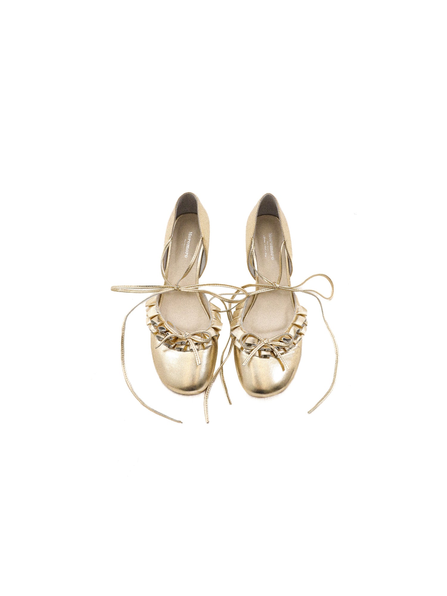 *Ruffled bow high-heeled strappy shoes