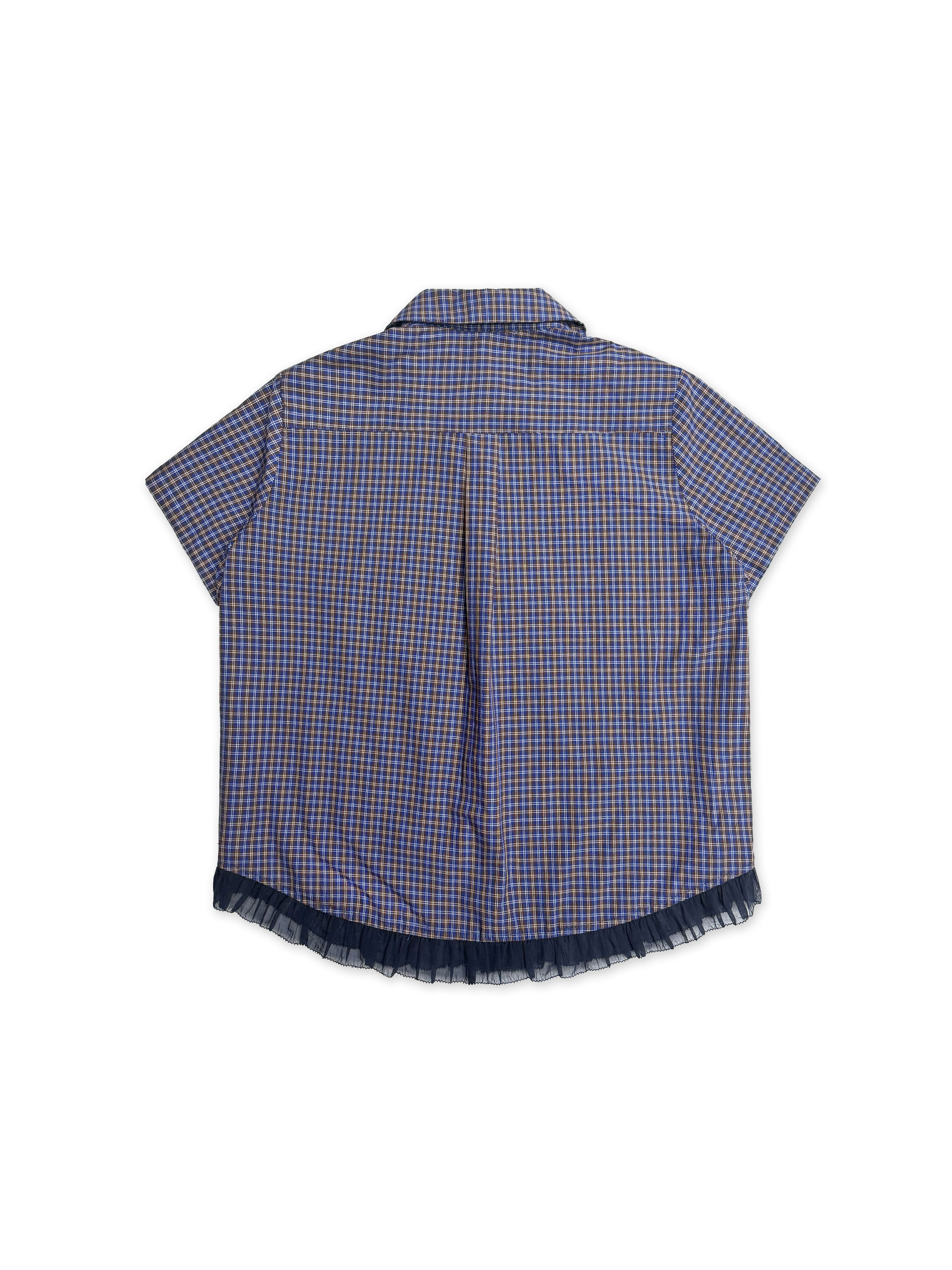 *Peter Pan collar lace short-sleeved shirt