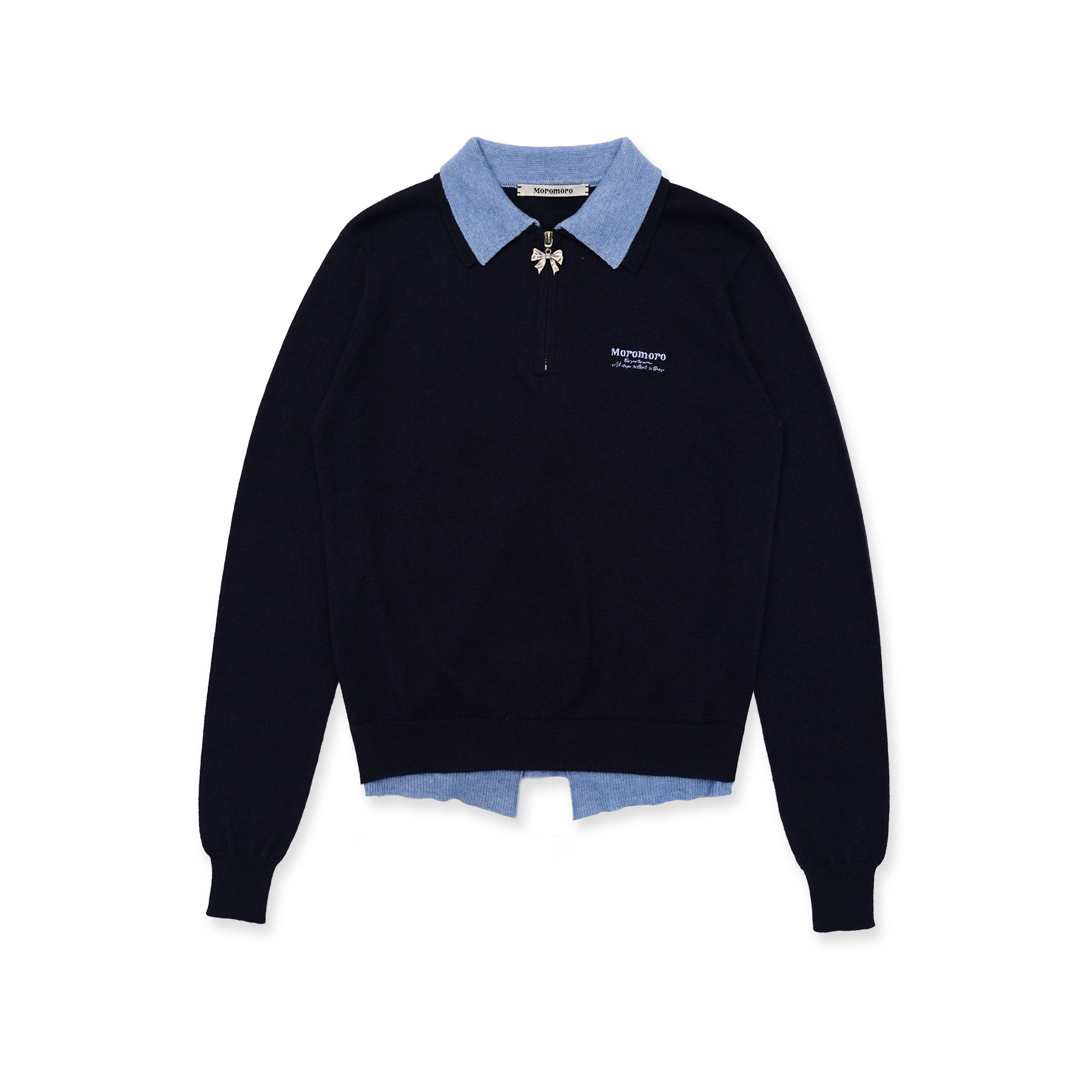 Varsity Two-Tone Polo Knit