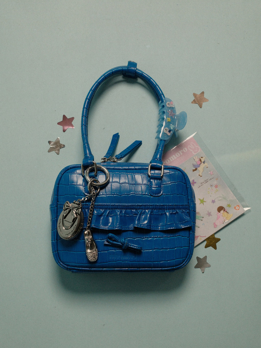 *Butt curtain lace bow armpit bag