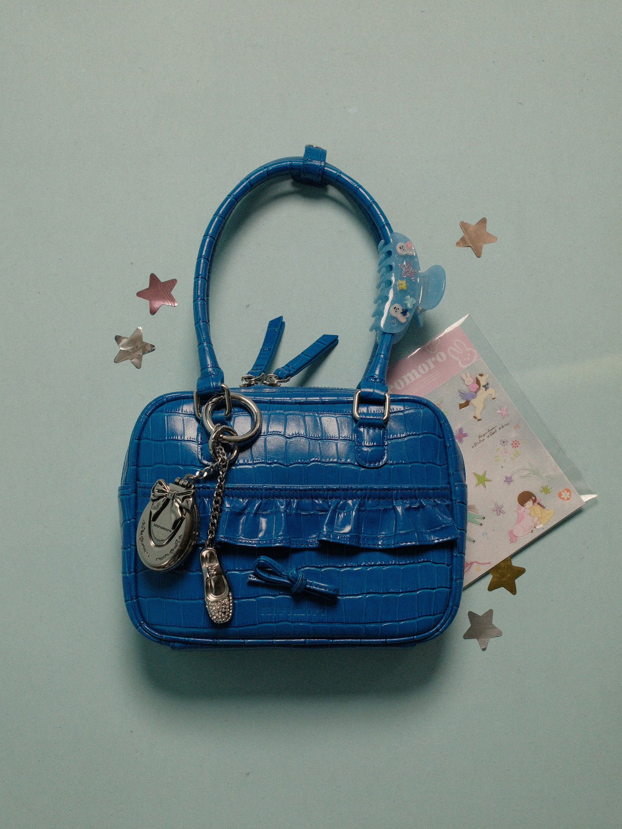 *Butt curtain lace bow armpit bag