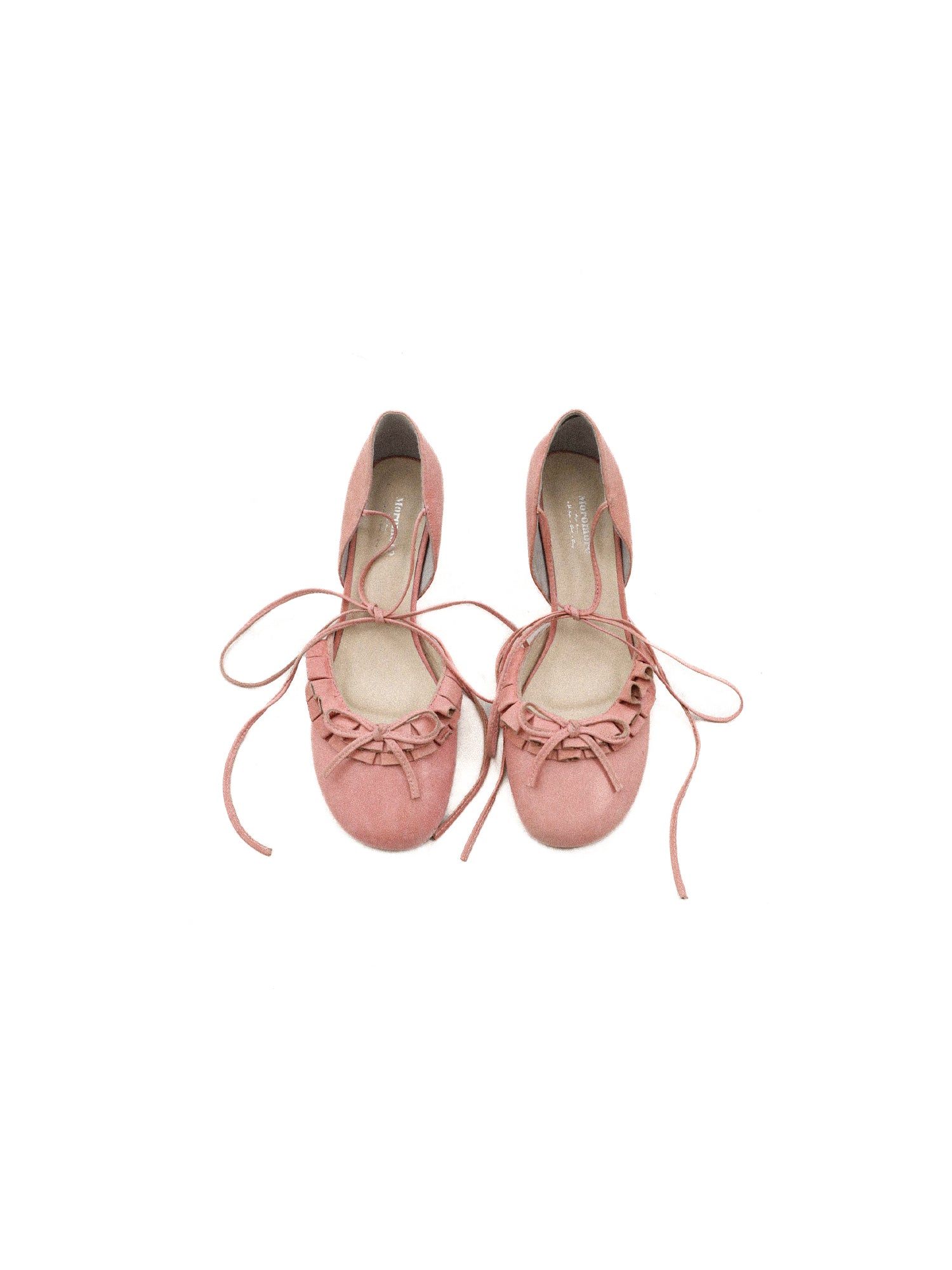 *Ruffled bow high-heeled strappy shoes