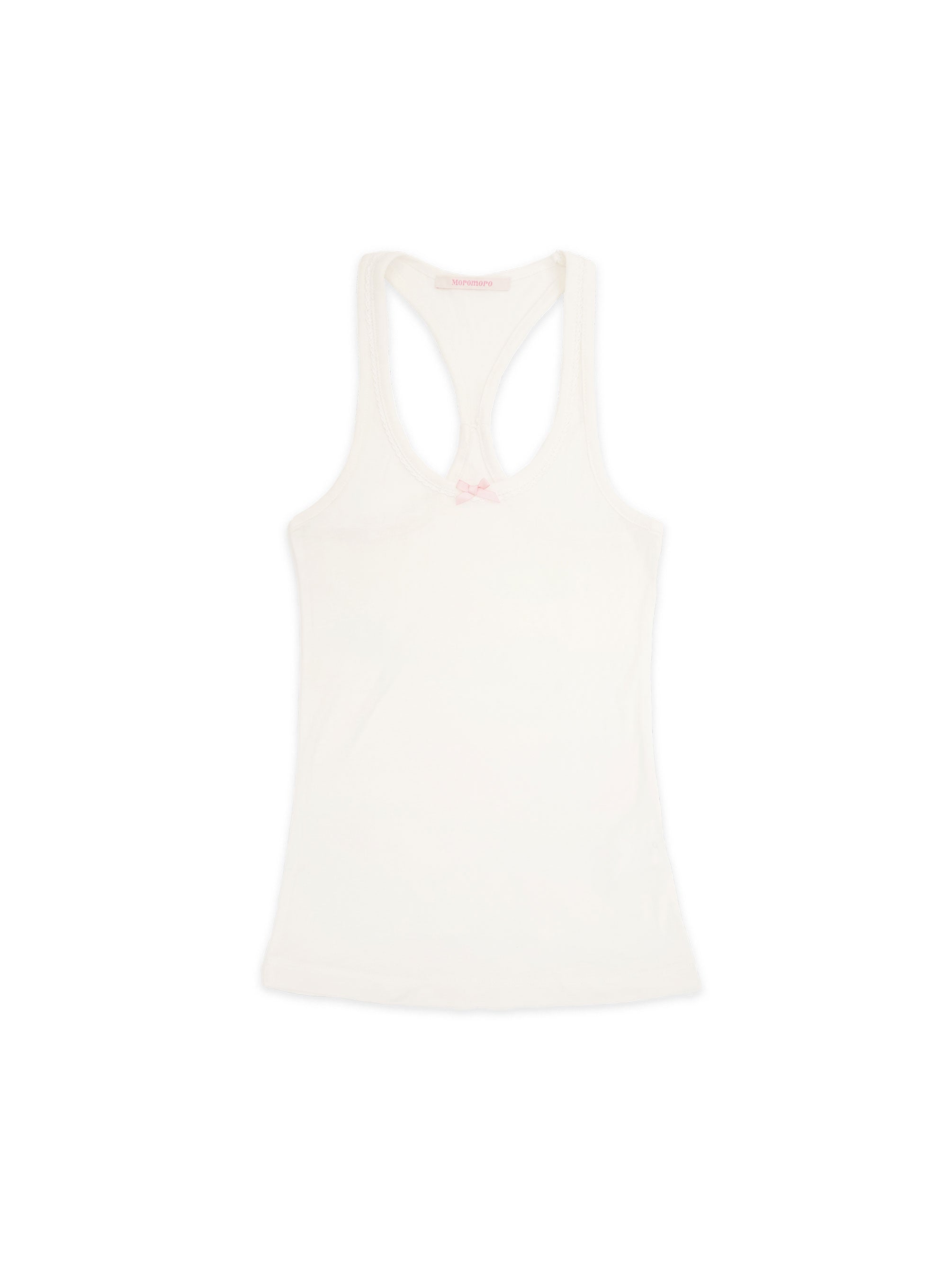 *Bow-tie lace neckline vest