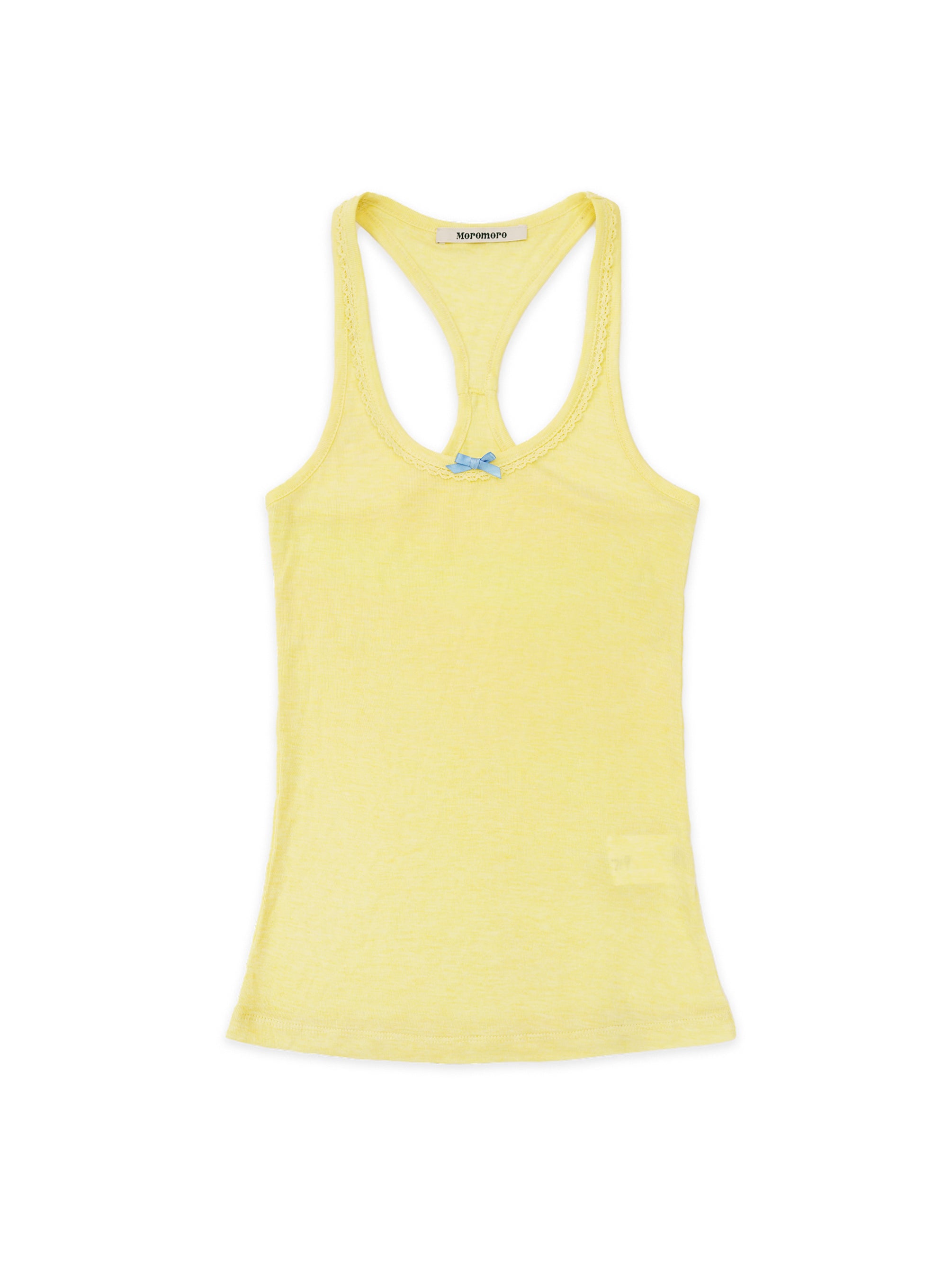 *Bow-tie lace neckline vest