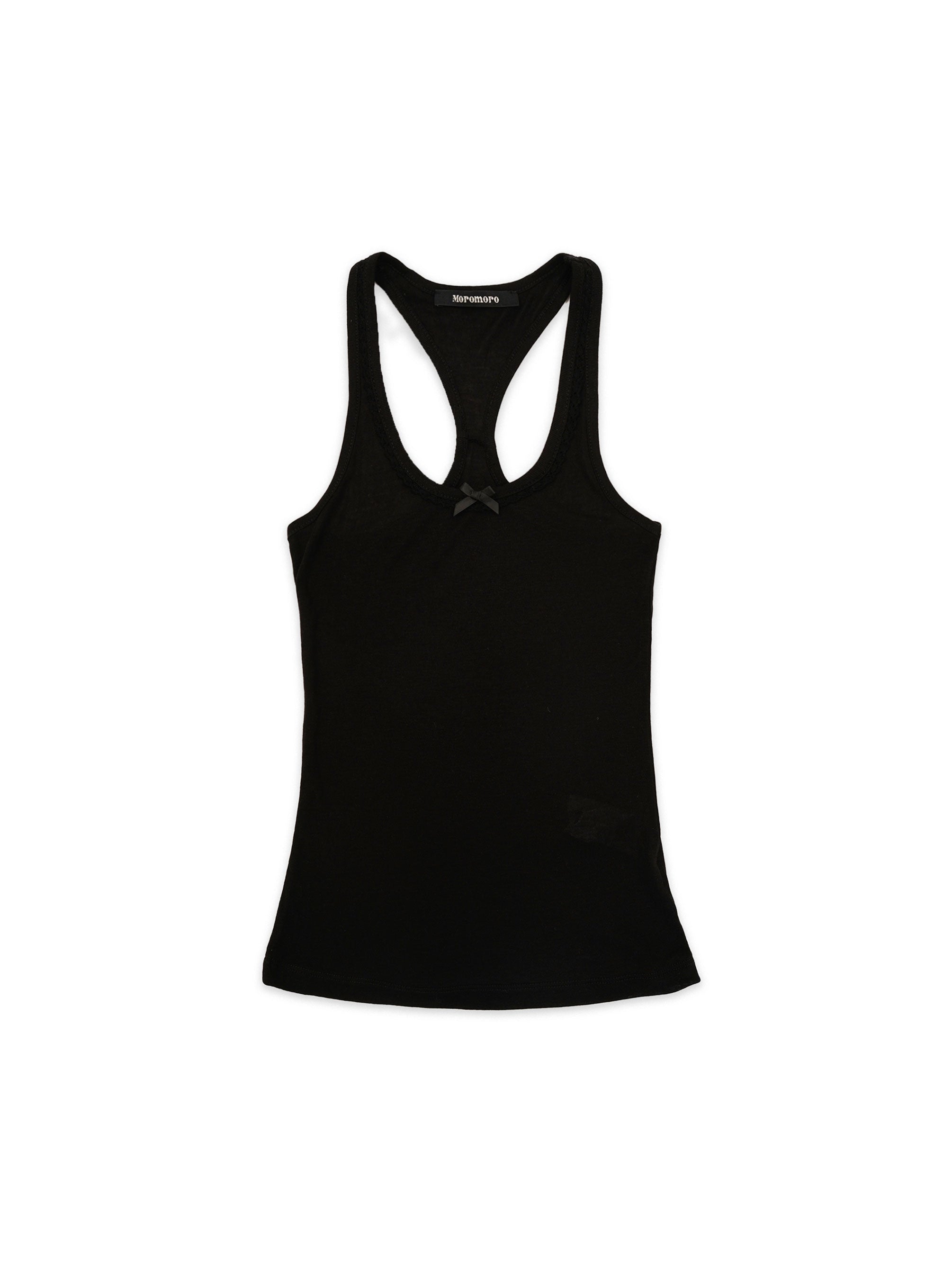 *Bow-tie lace neckline vest