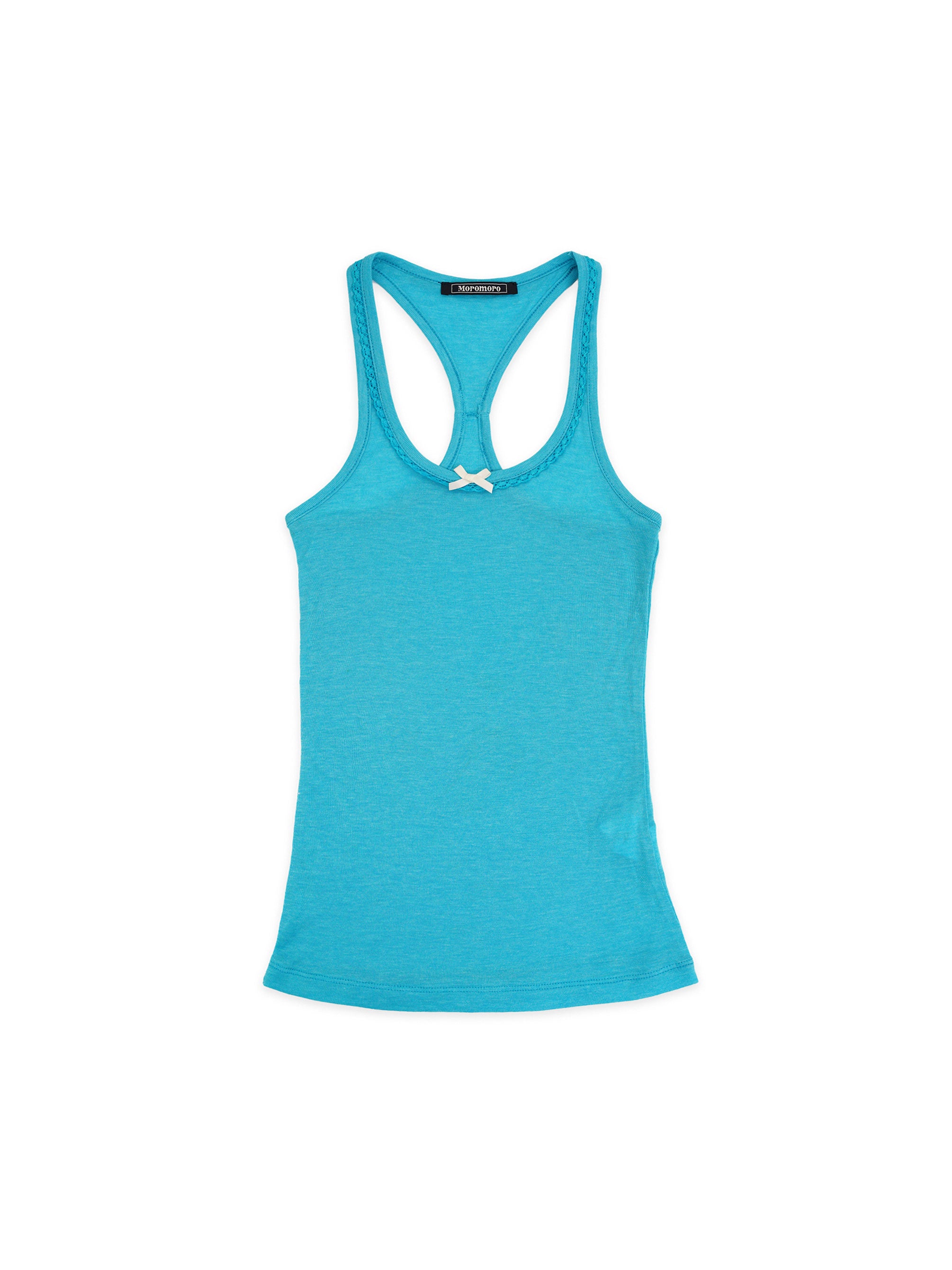 *Bow-tie lace neckline vest