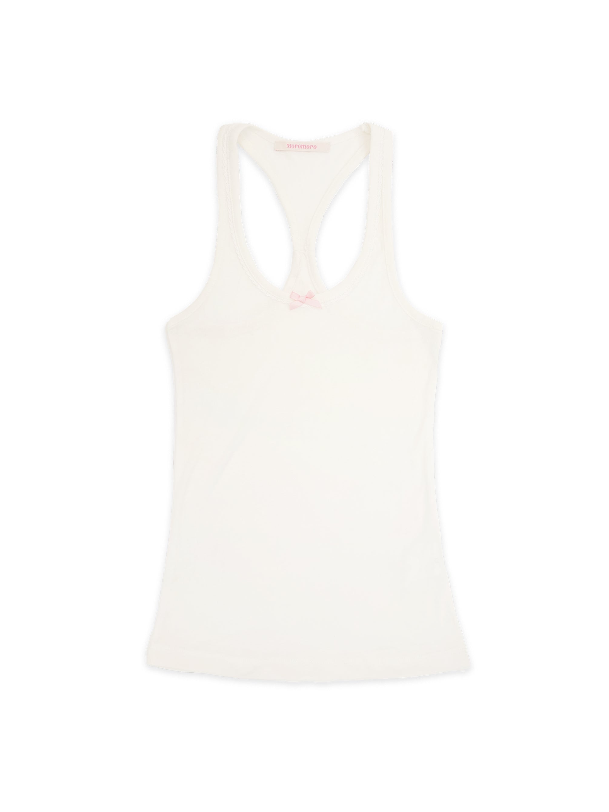 *Bow-tie lace neckline vest