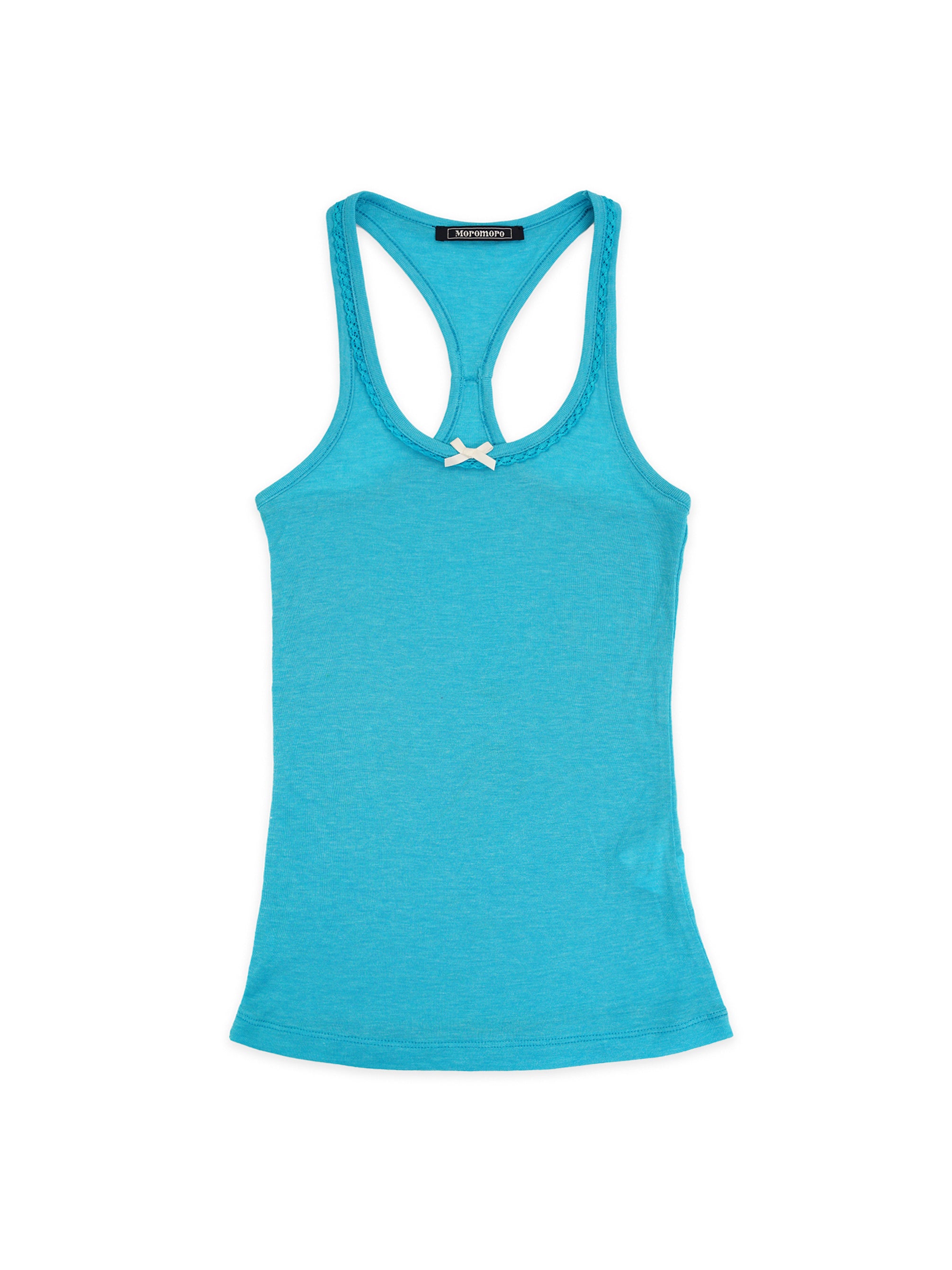 *Bow-tie lace neckline vest