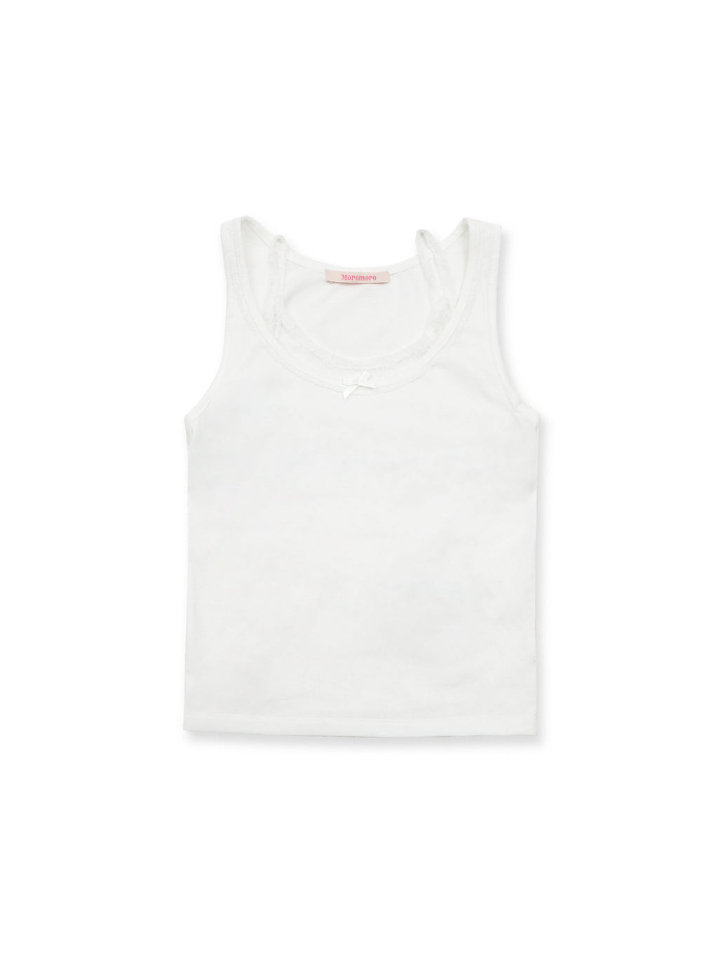 *Faux two-piece lace-trimmed camisole