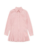 *Tie-pleated shirt dress