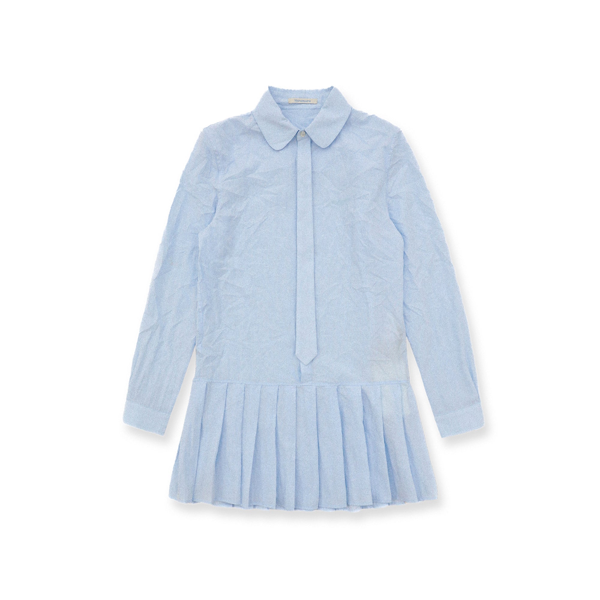 *Tie-pleated shirt dress