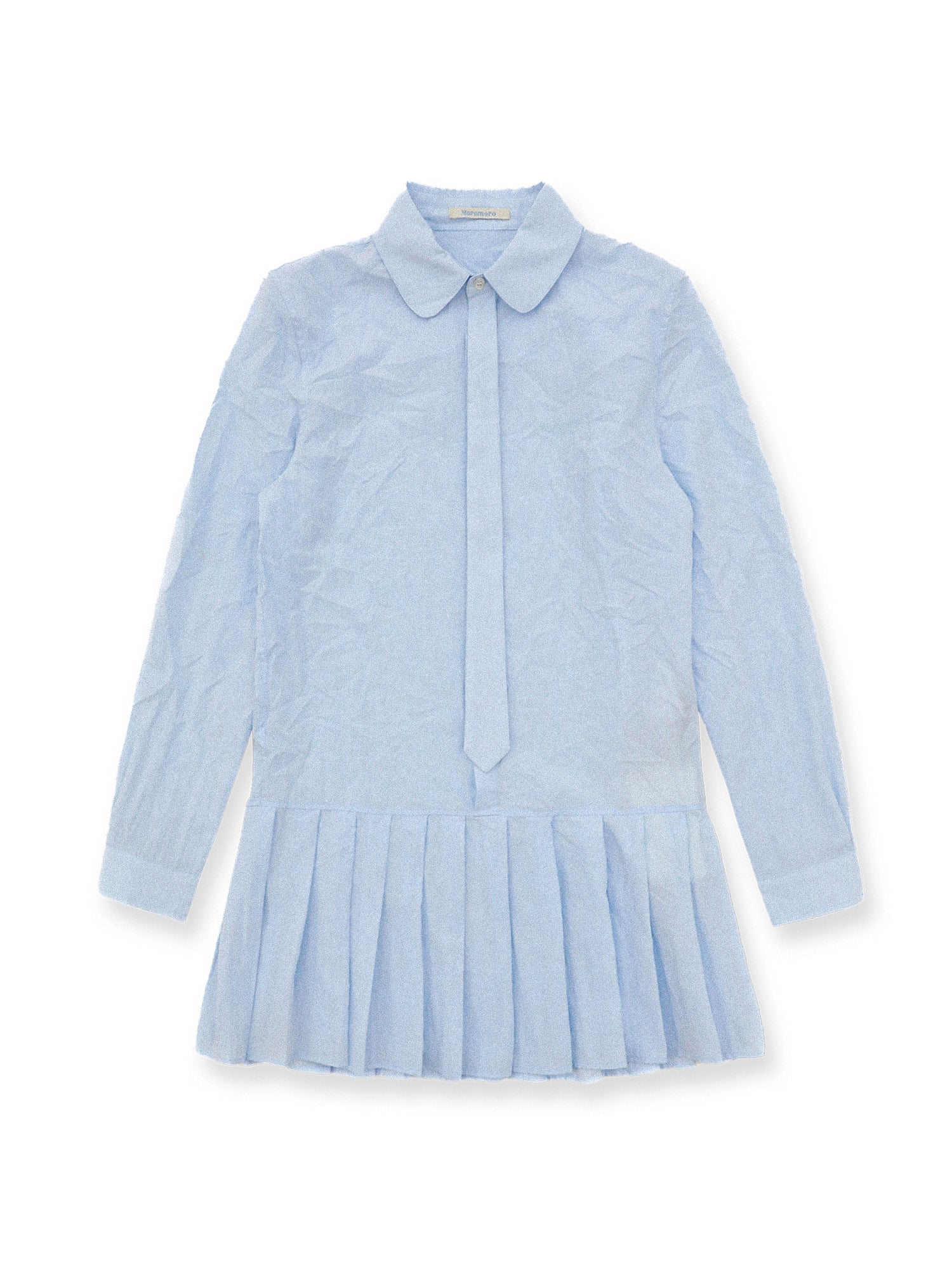 *Tie-pleated shirt dress