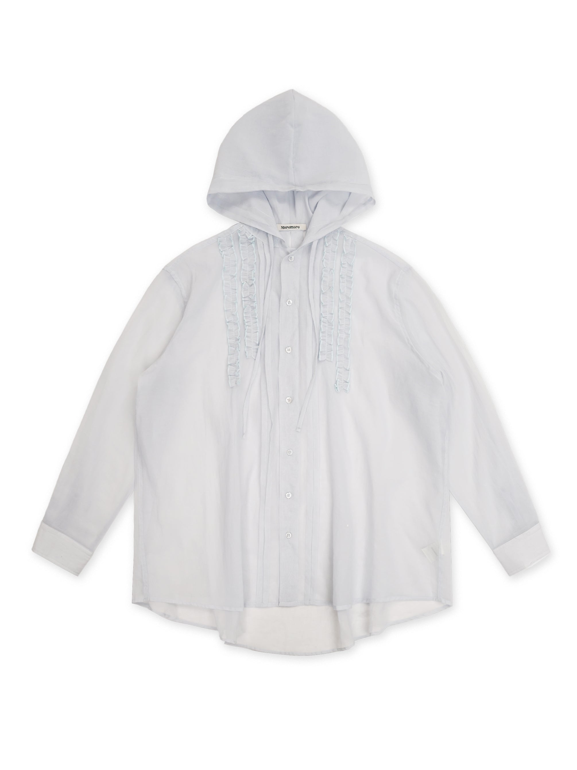 *Ruffled hooded shirt