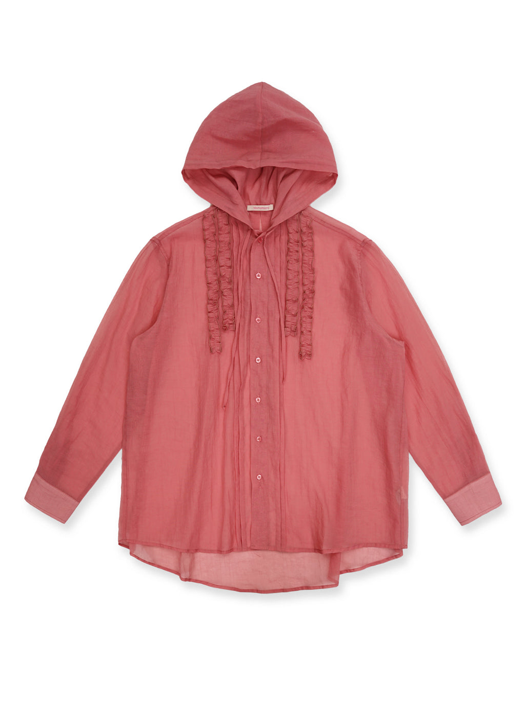 *Ruffled hooded shirt