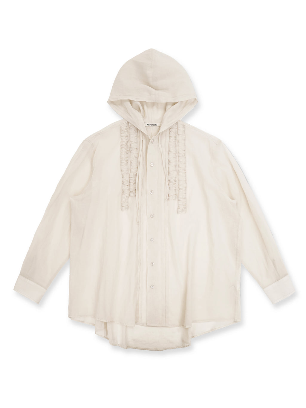 *Ruffled hooded shirt