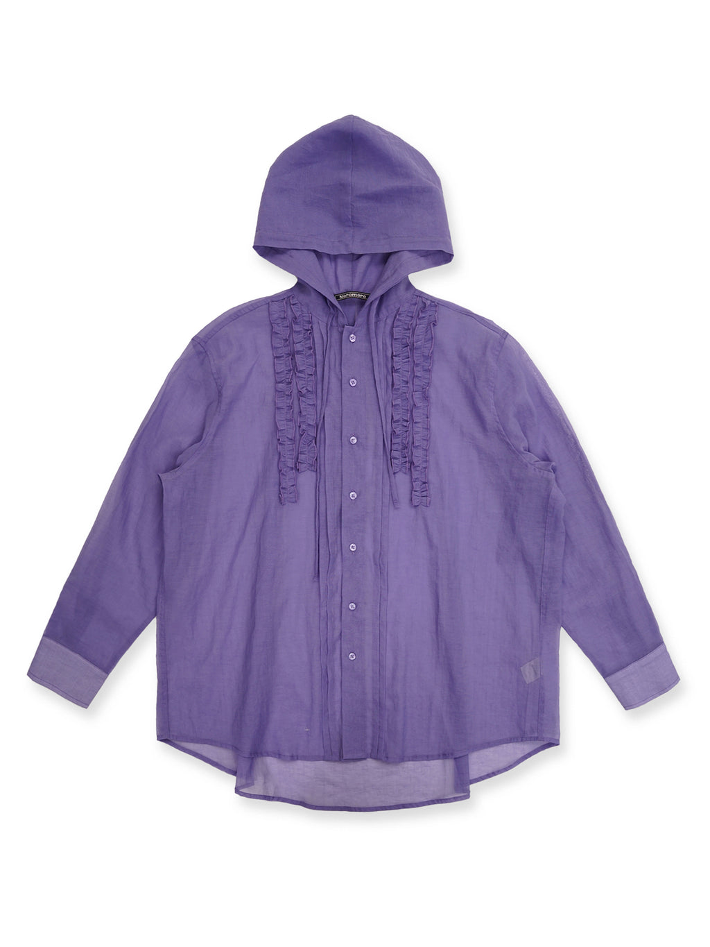 *Ruffled hooded shirt