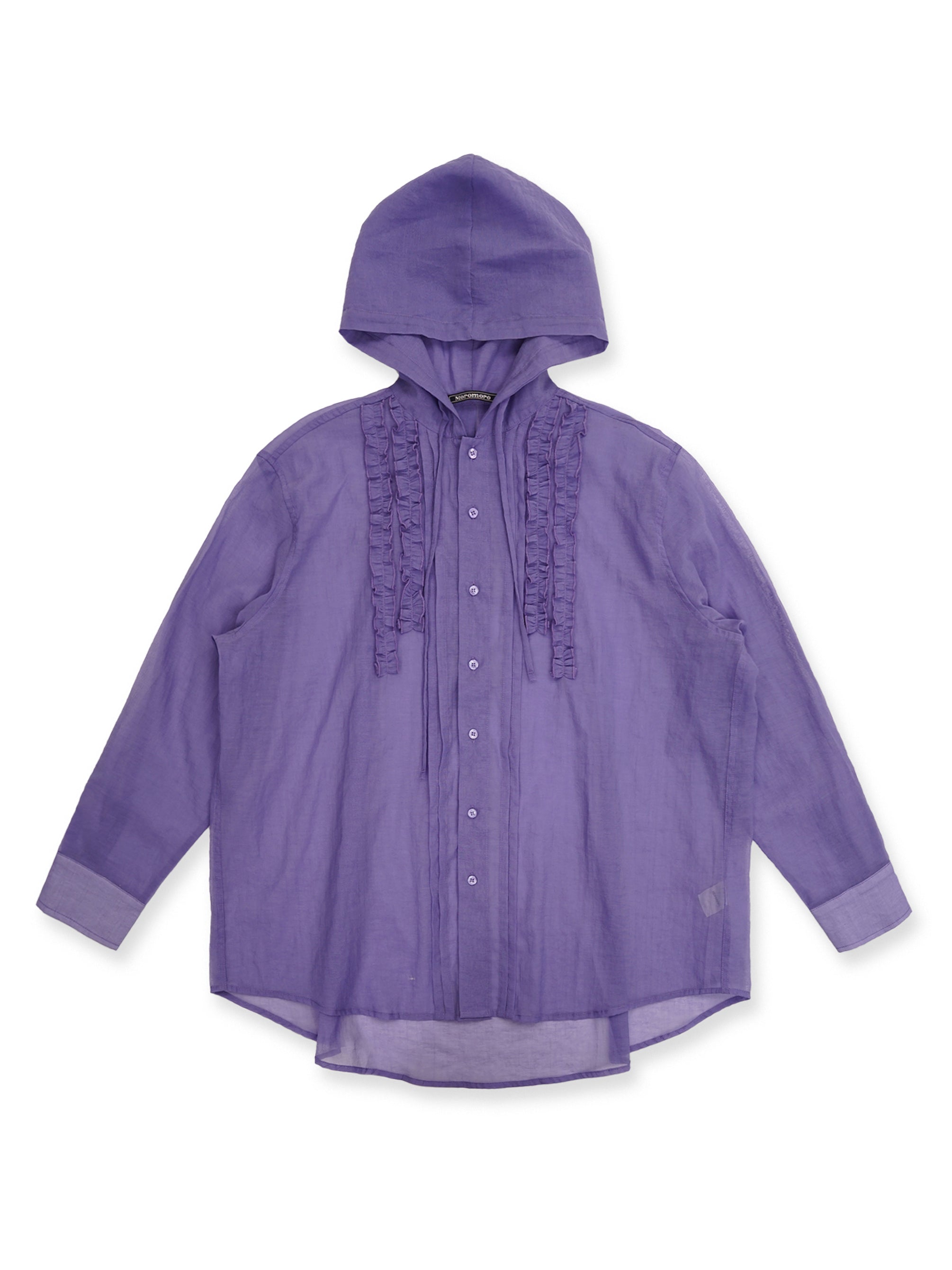 *Ruffled hooded shirt