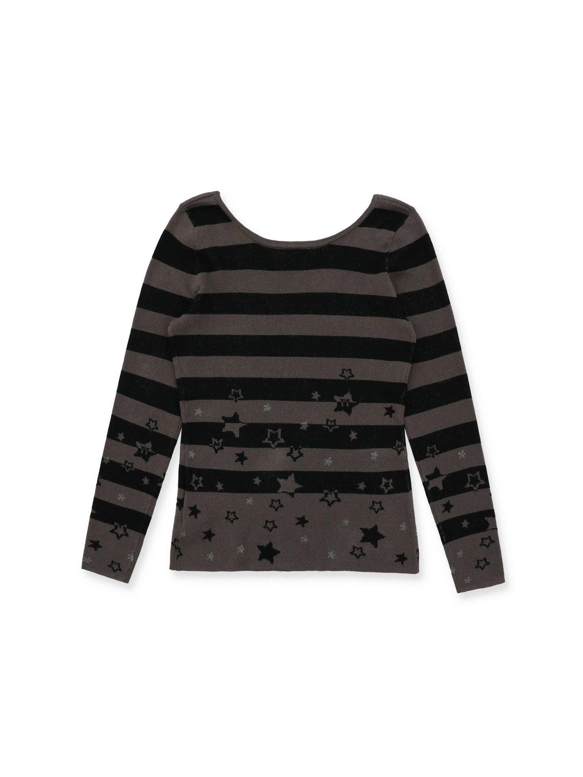 *Star striped knit sweater